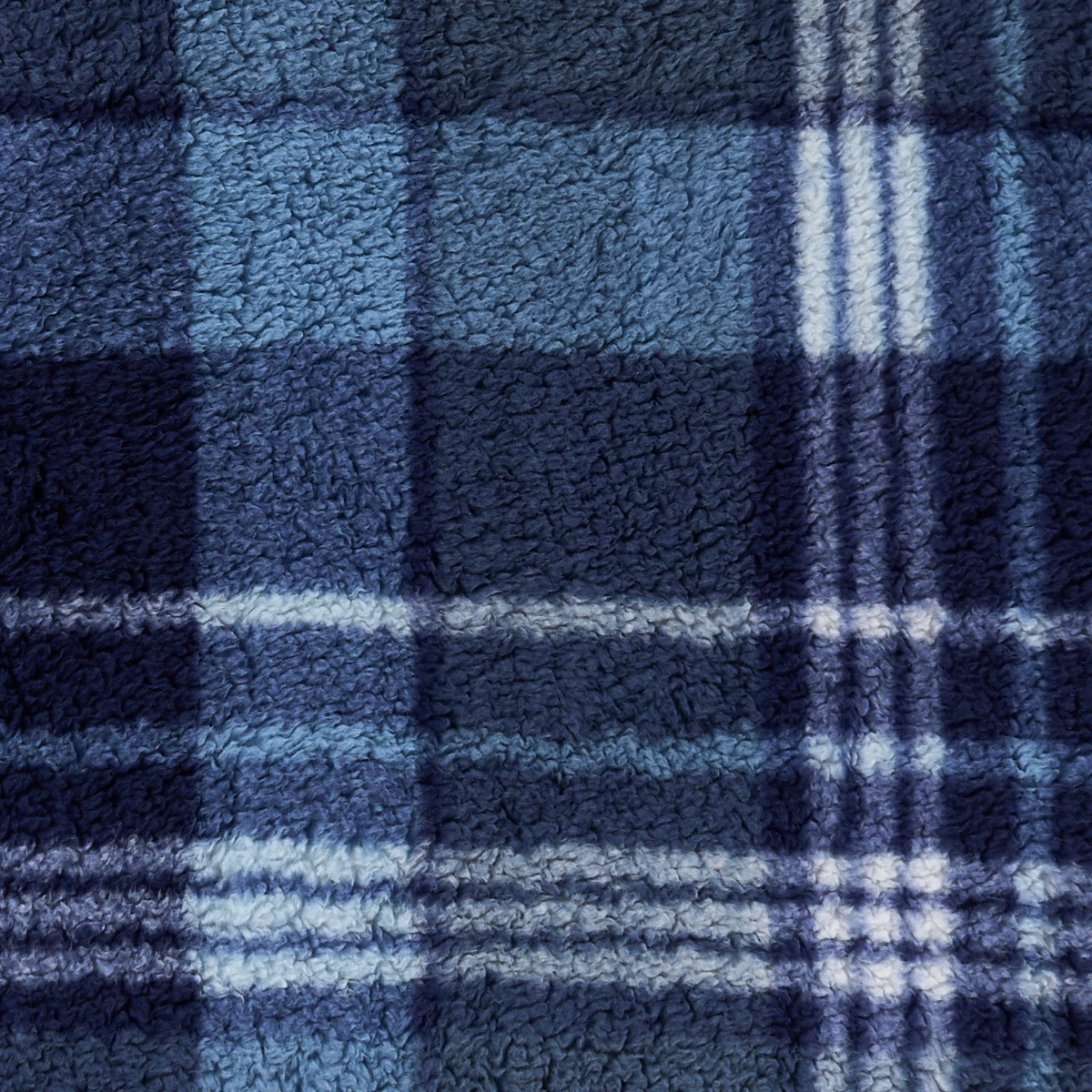 OHS Winter Check Teddy Throw - Navy>