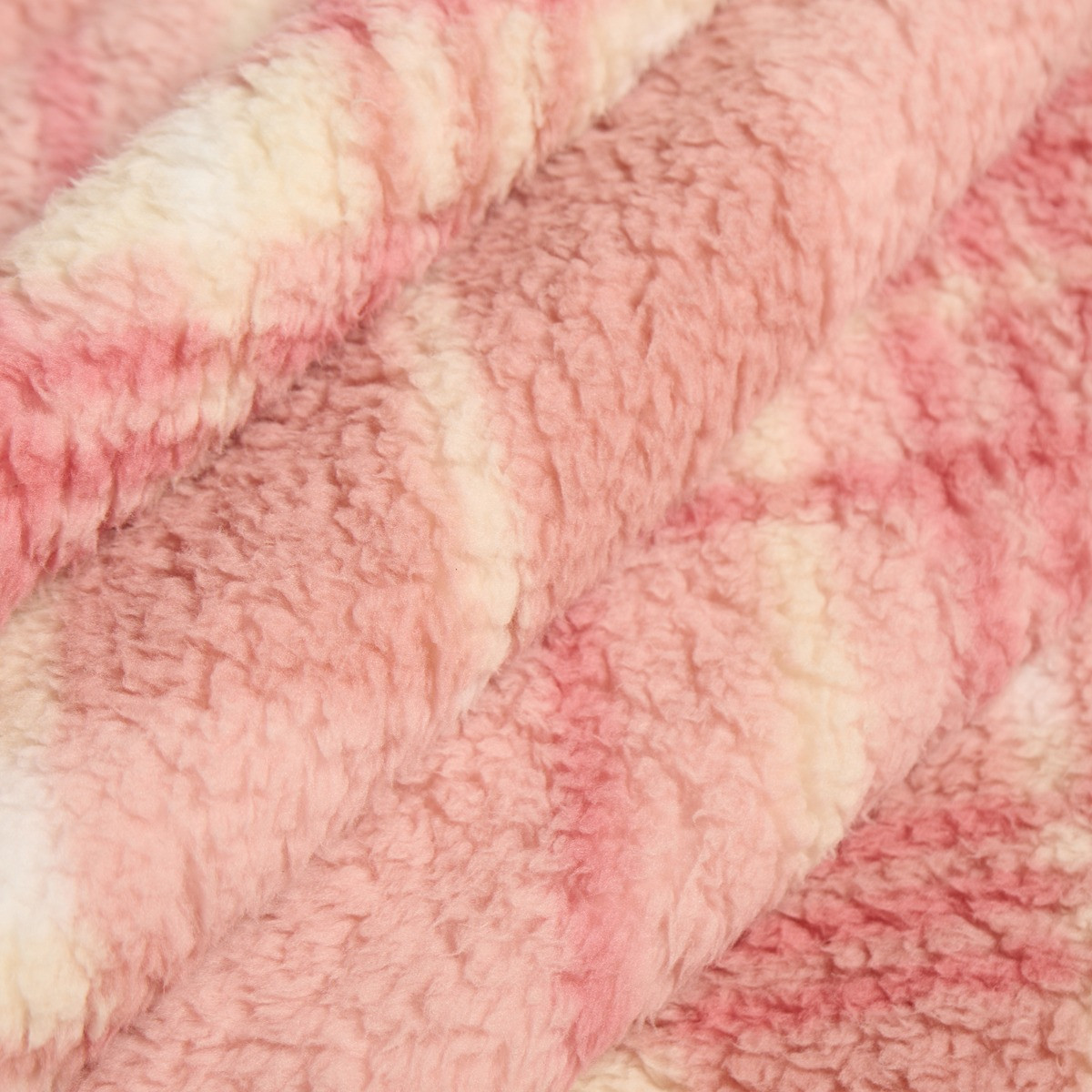 OHS Winter Check Teddy Throw - Blush>