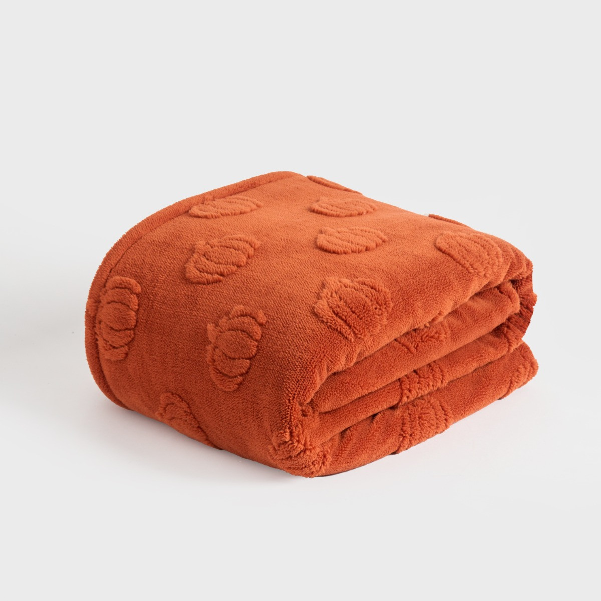 OHS Tufted Pumpkin Fleece Throw - Rust>