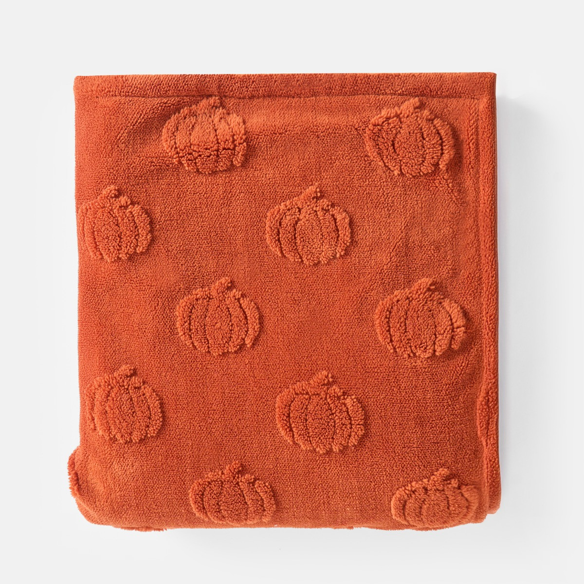 OHS Tufted Pumpkin Fleece Throw - Rust>