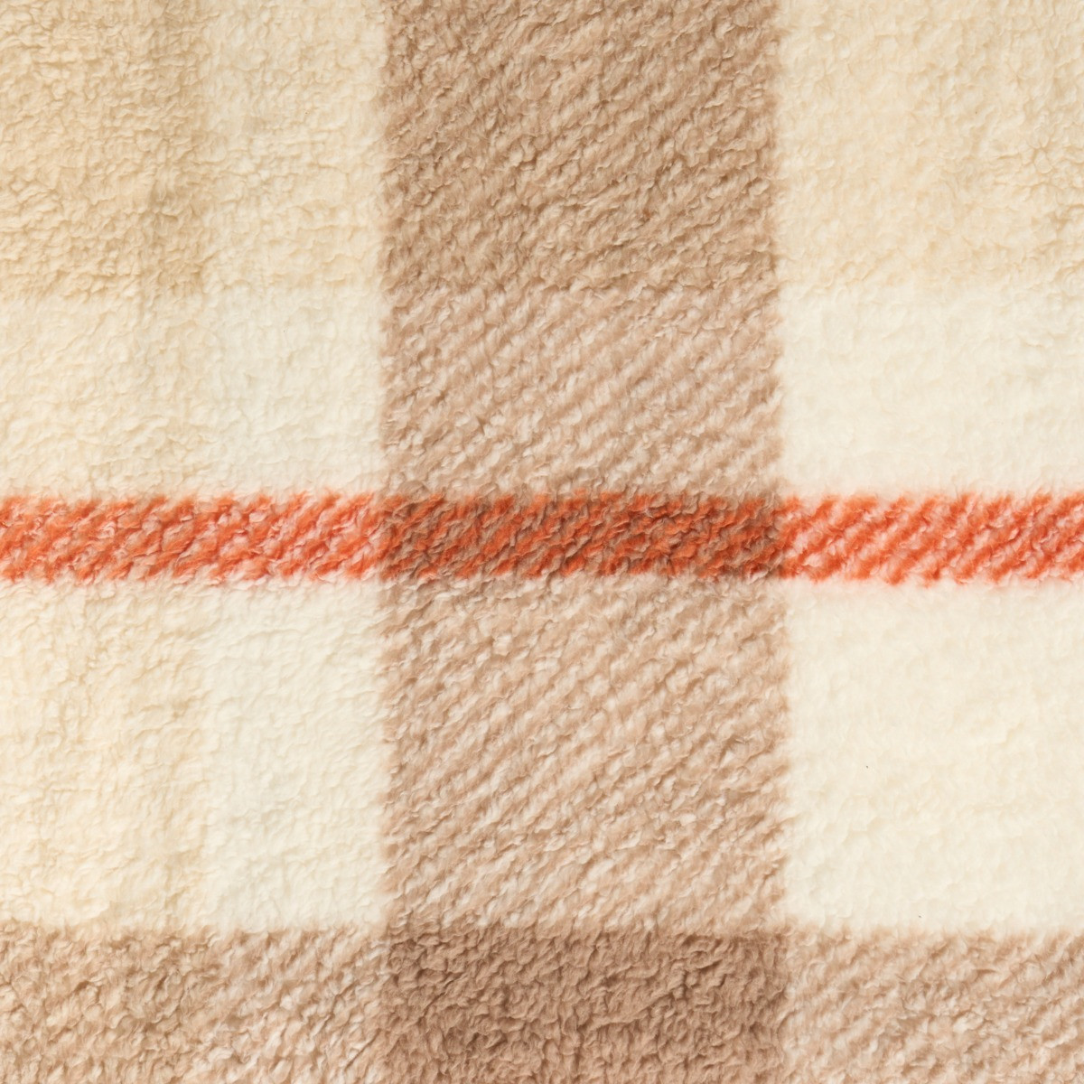 OHS Check Tassel Sherpa Throw - Rust>