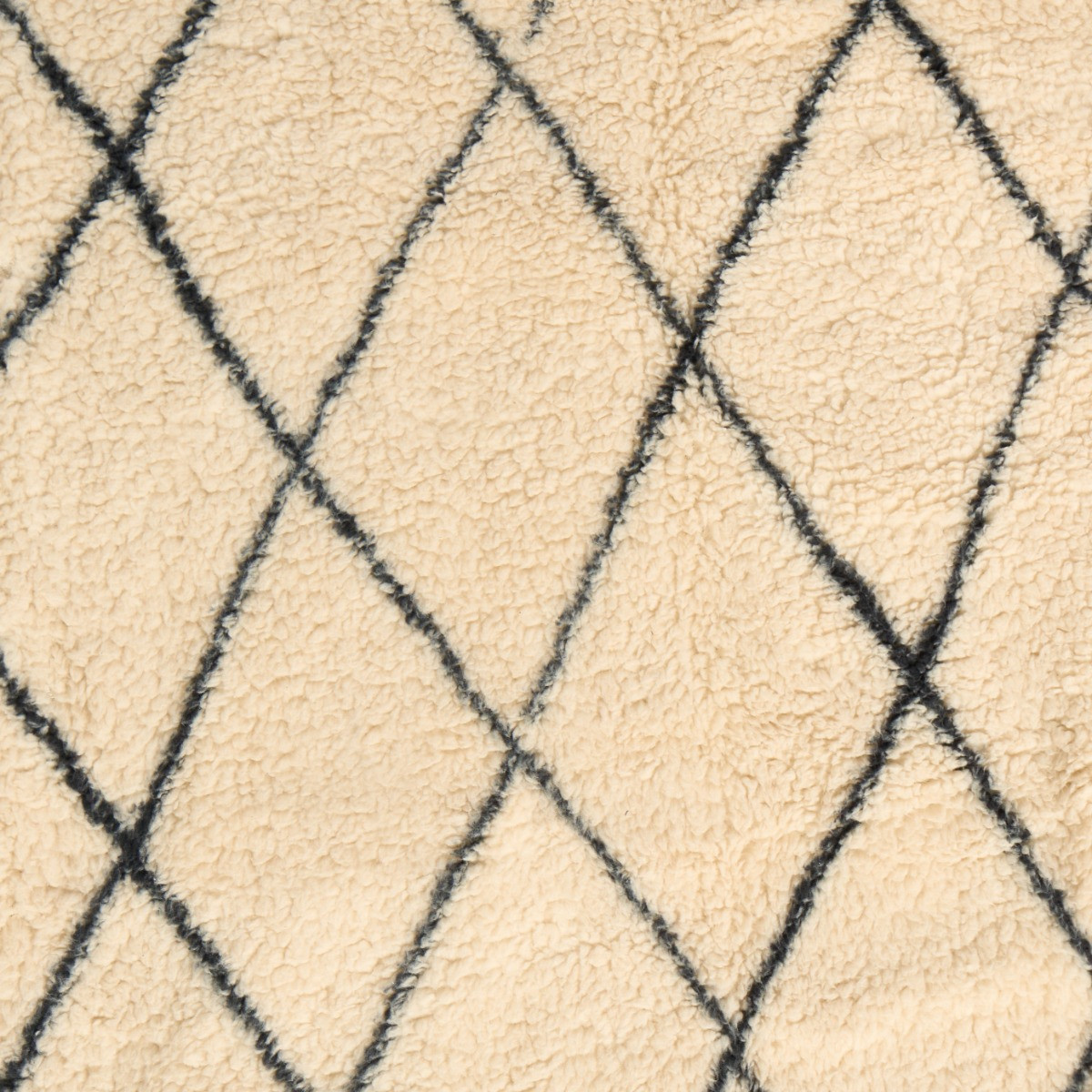 OHS Diamond Tassel Sherpa Throw - Monochrome >