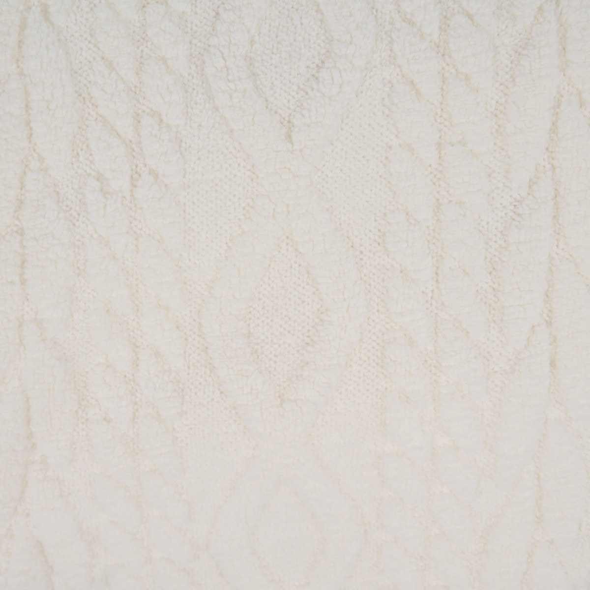 OHS Cable Knit Family Throw - Cream>