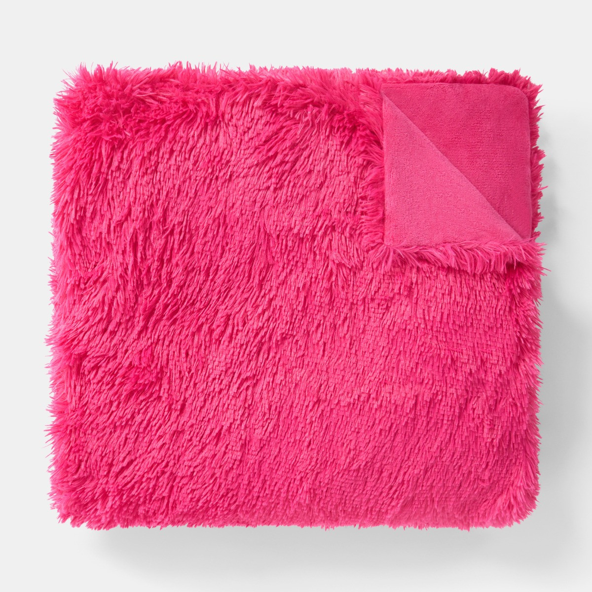OHS Fluffy Fleece Throw, Hot Pink - 150 x 200cm>