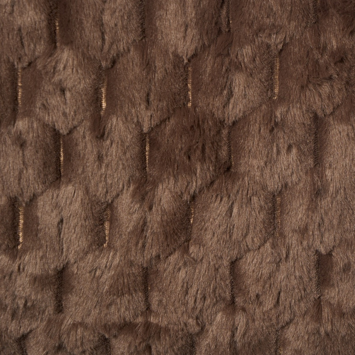 OHS Waffle Faux Fur Throw - Chocolate>