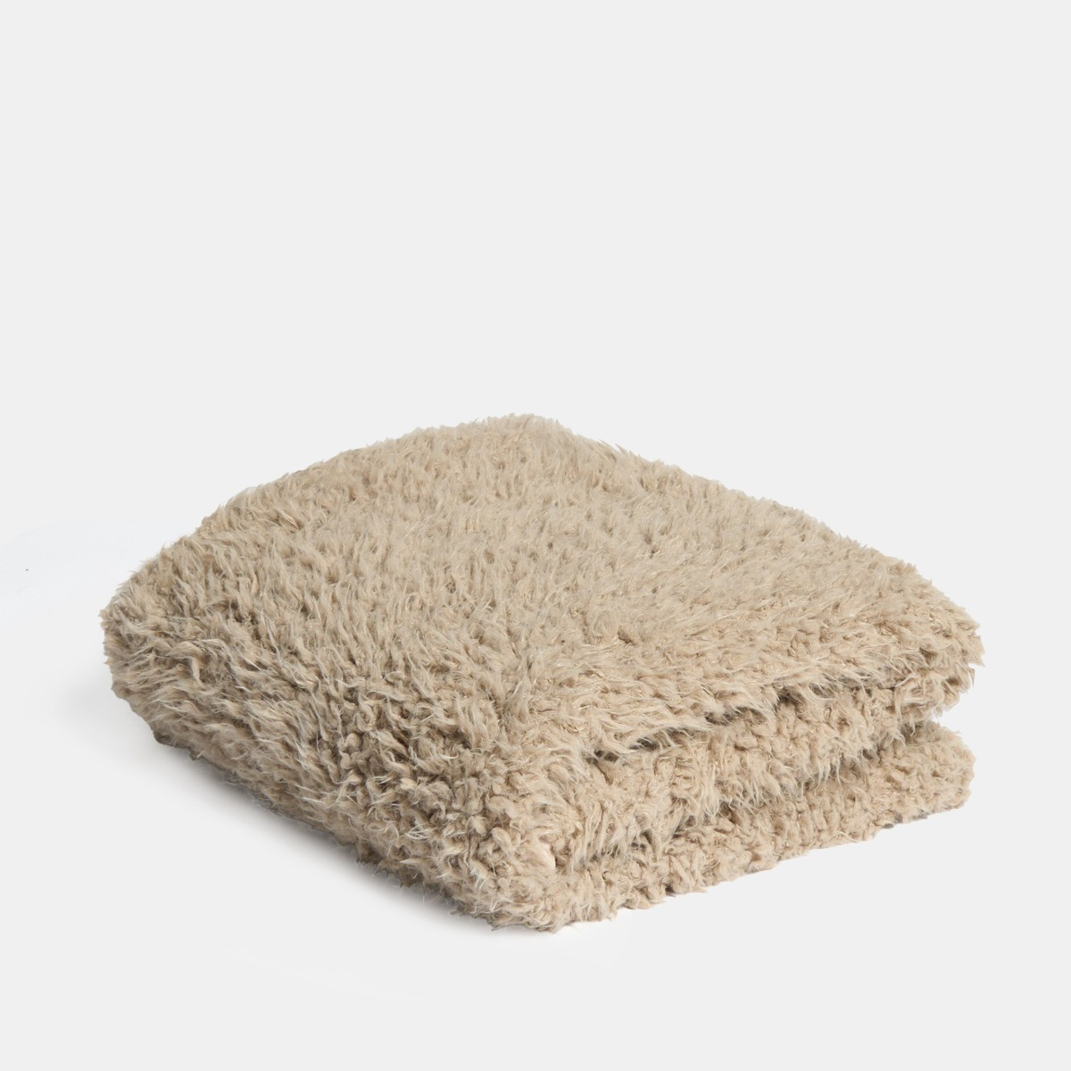 OHS Sofia Faux Fur Throw - Mink>