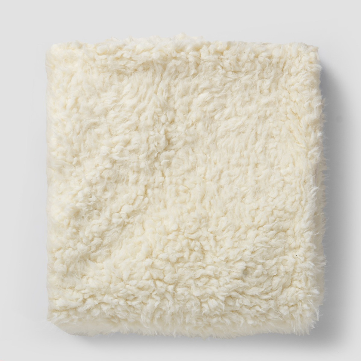 OHS Sofia Faux Fur Throw - Cream>