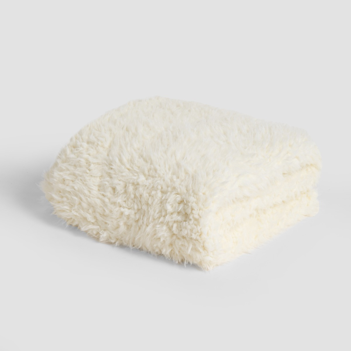 OHS Sofia Faux Fur Throw - Cream>