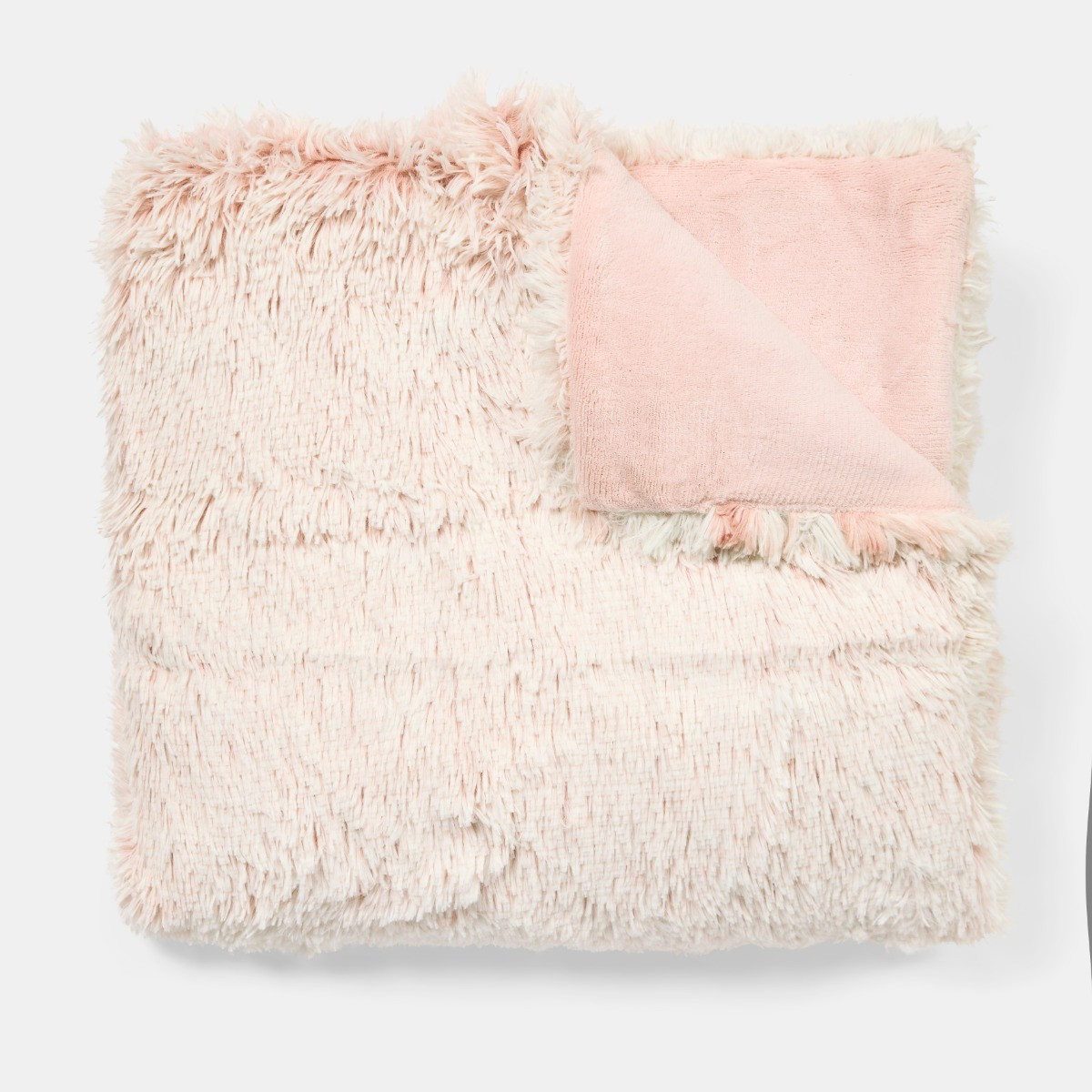 OHS Marl Fluffy Throw - Blush>