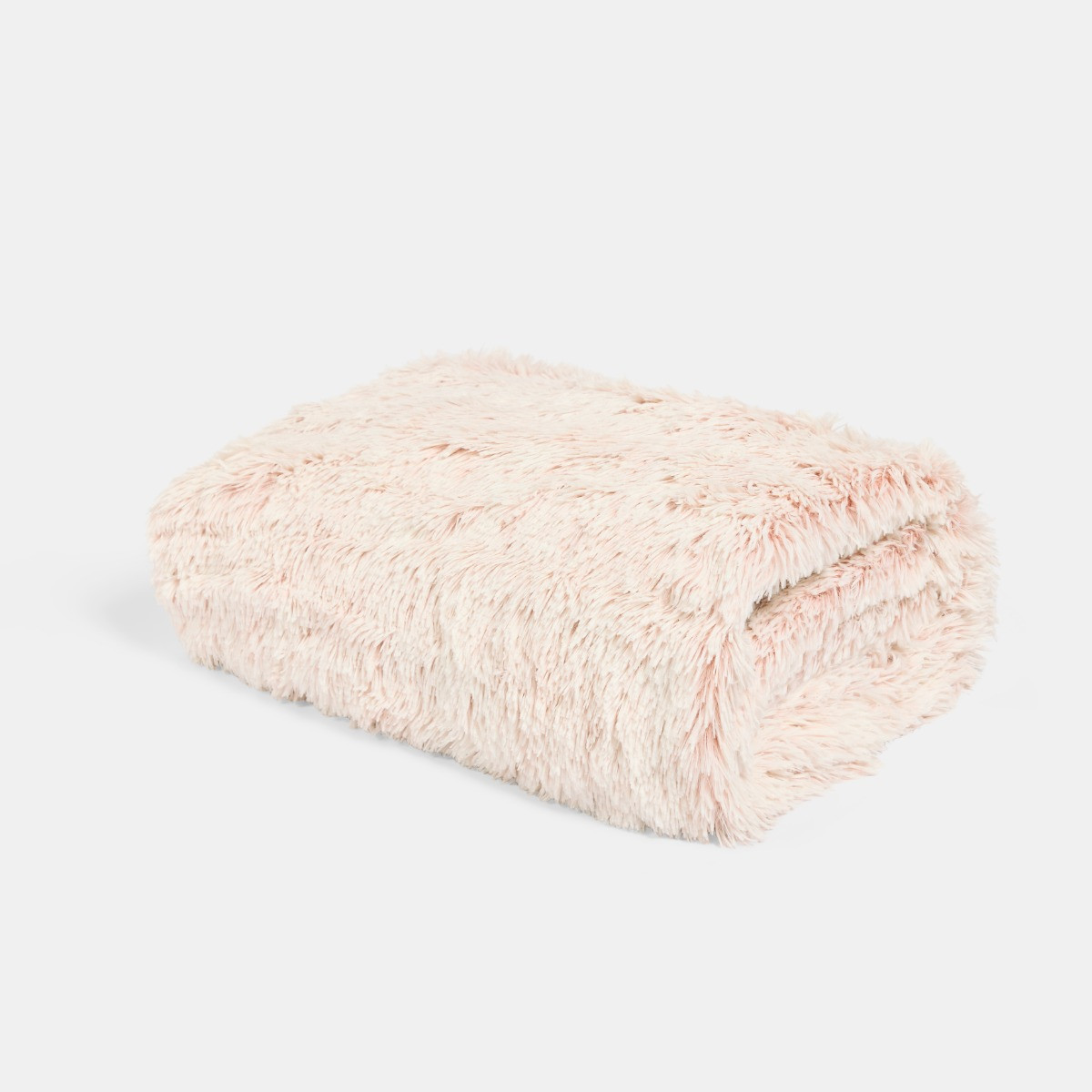 OHS Marl Fluffy Throw - Blush>