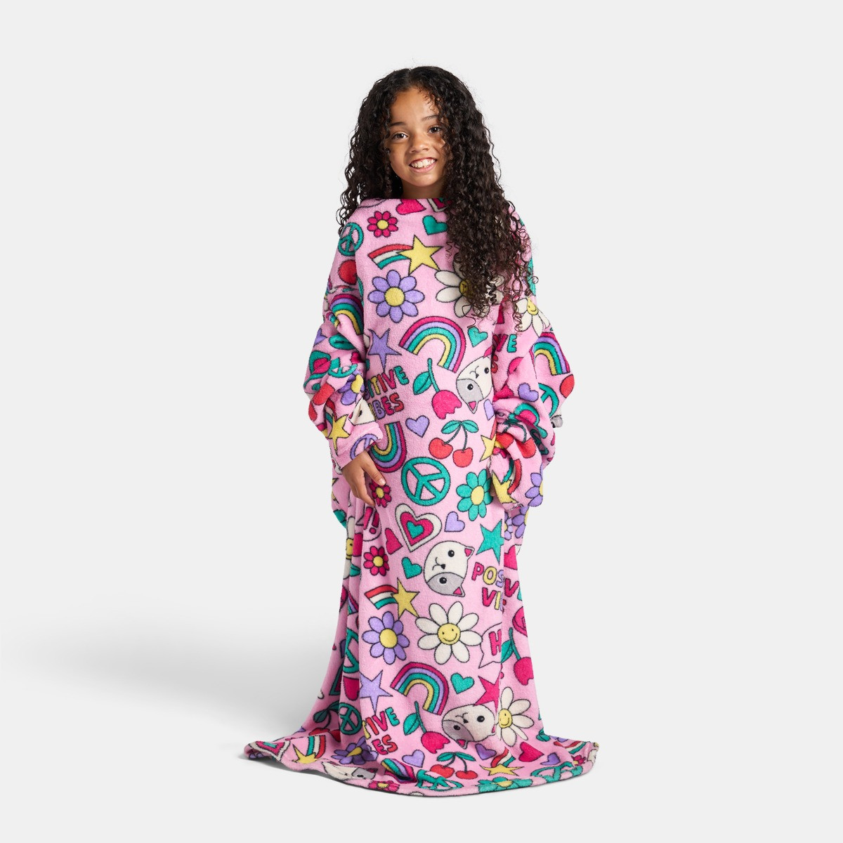 OHS Kids Positive Vibes Wearable Blanket - Multi>