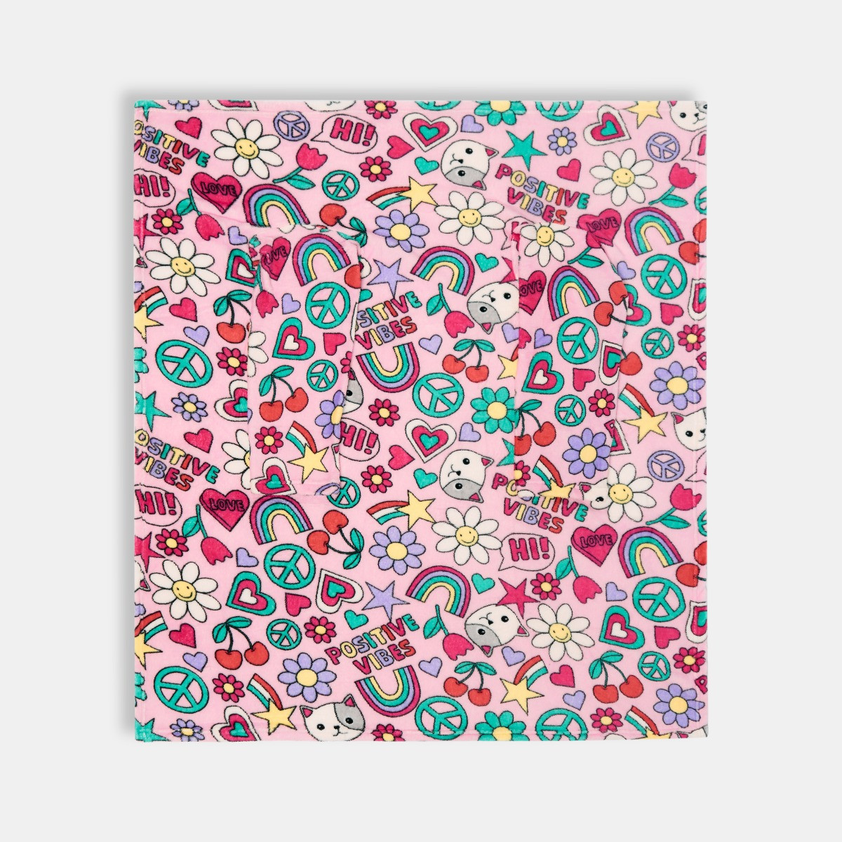 OHS Kids Positive Vibes Wearable Blanket - Multi>