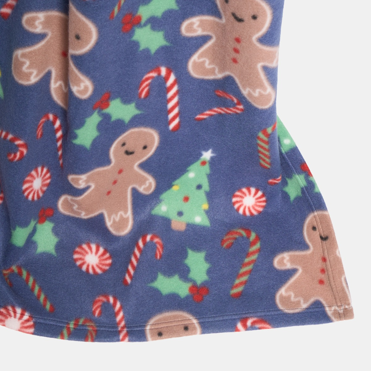 OHS Gingerbread Print Fleece Wearable Blanket - Navy>