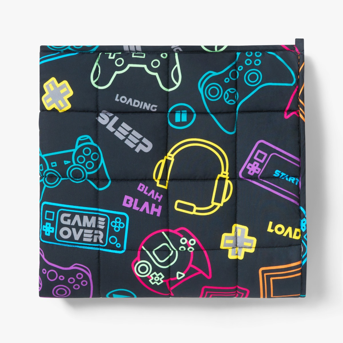 OHS Kids Gaming Print Weighted Blanket, Black - 3KG>