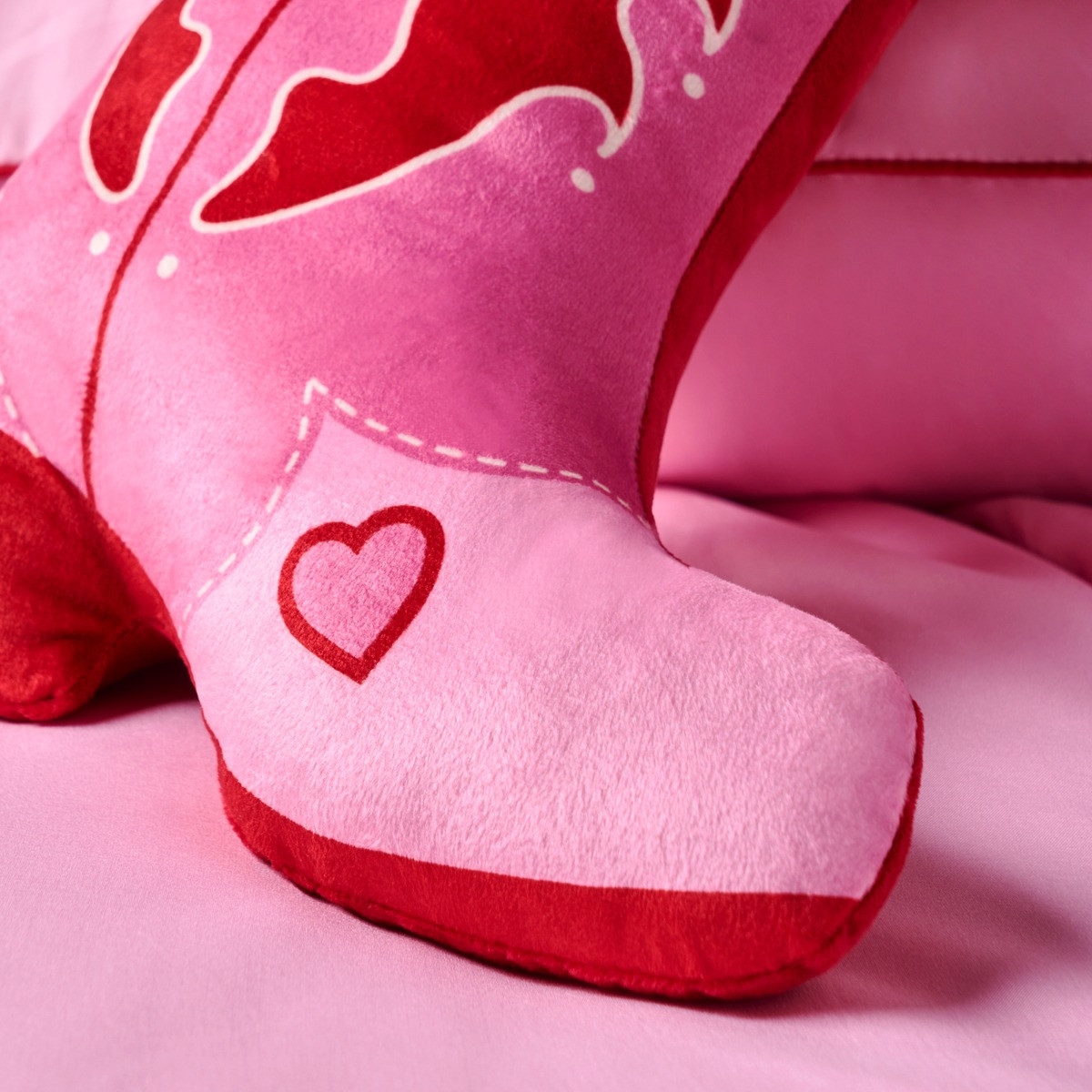 OHS Cowboy Boot Cushion - Pink>
