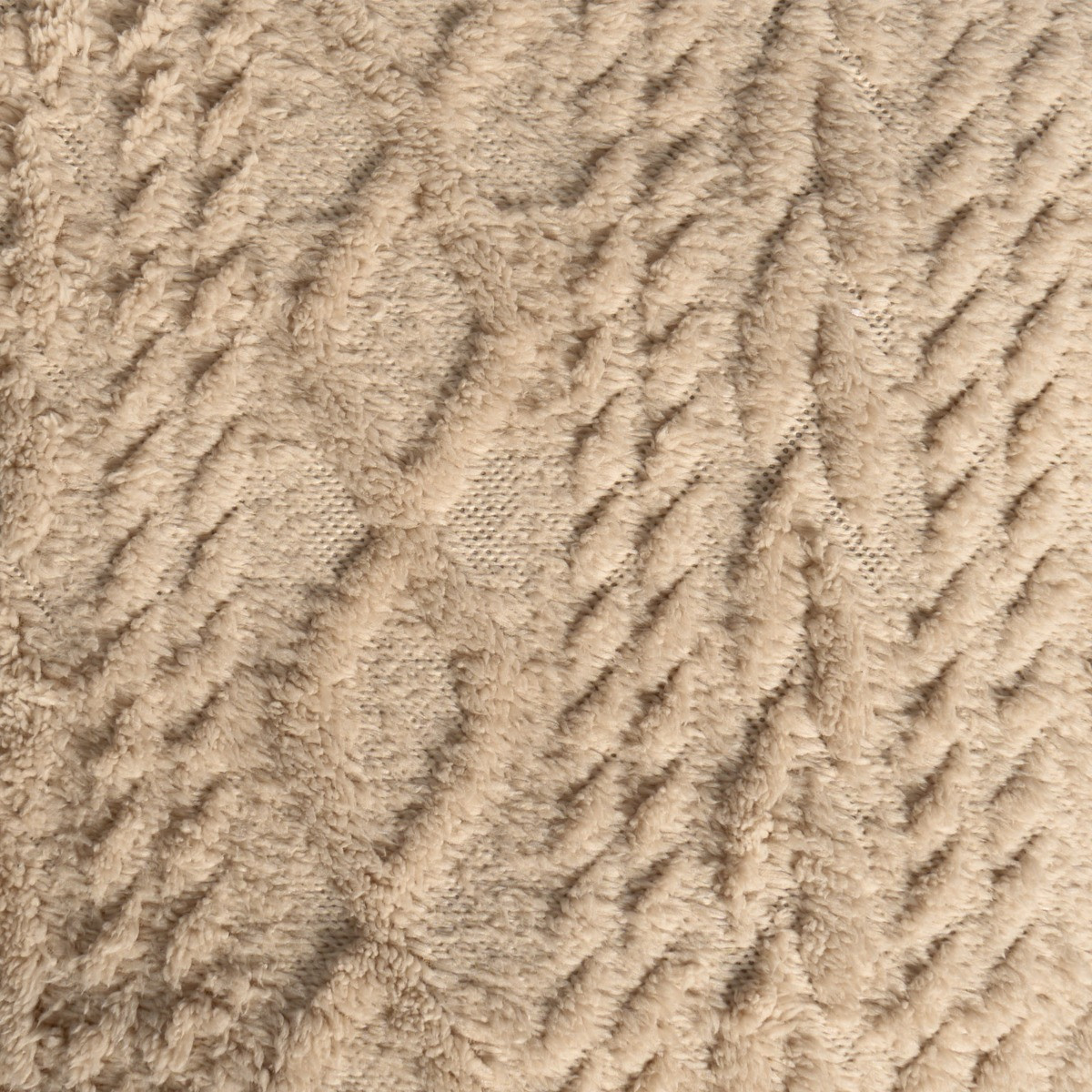 OHS Cable Knit Sherpa Throw - Natural>