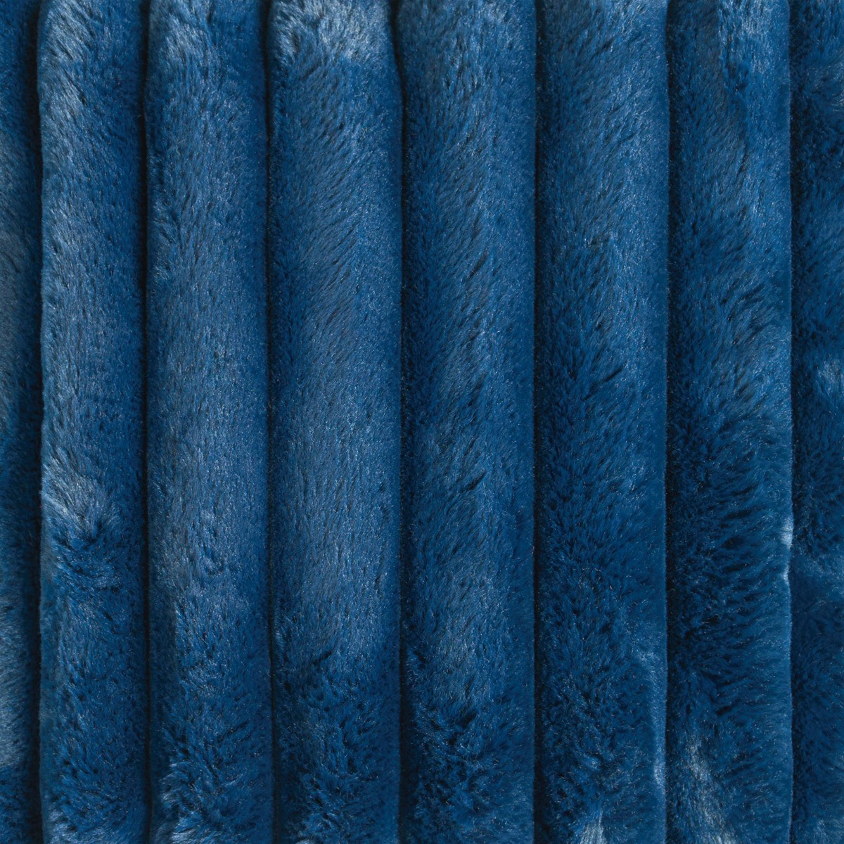 OHS Jumbo Faux Fur Rib Cushion Covers, Navy - 45 x 45cm>