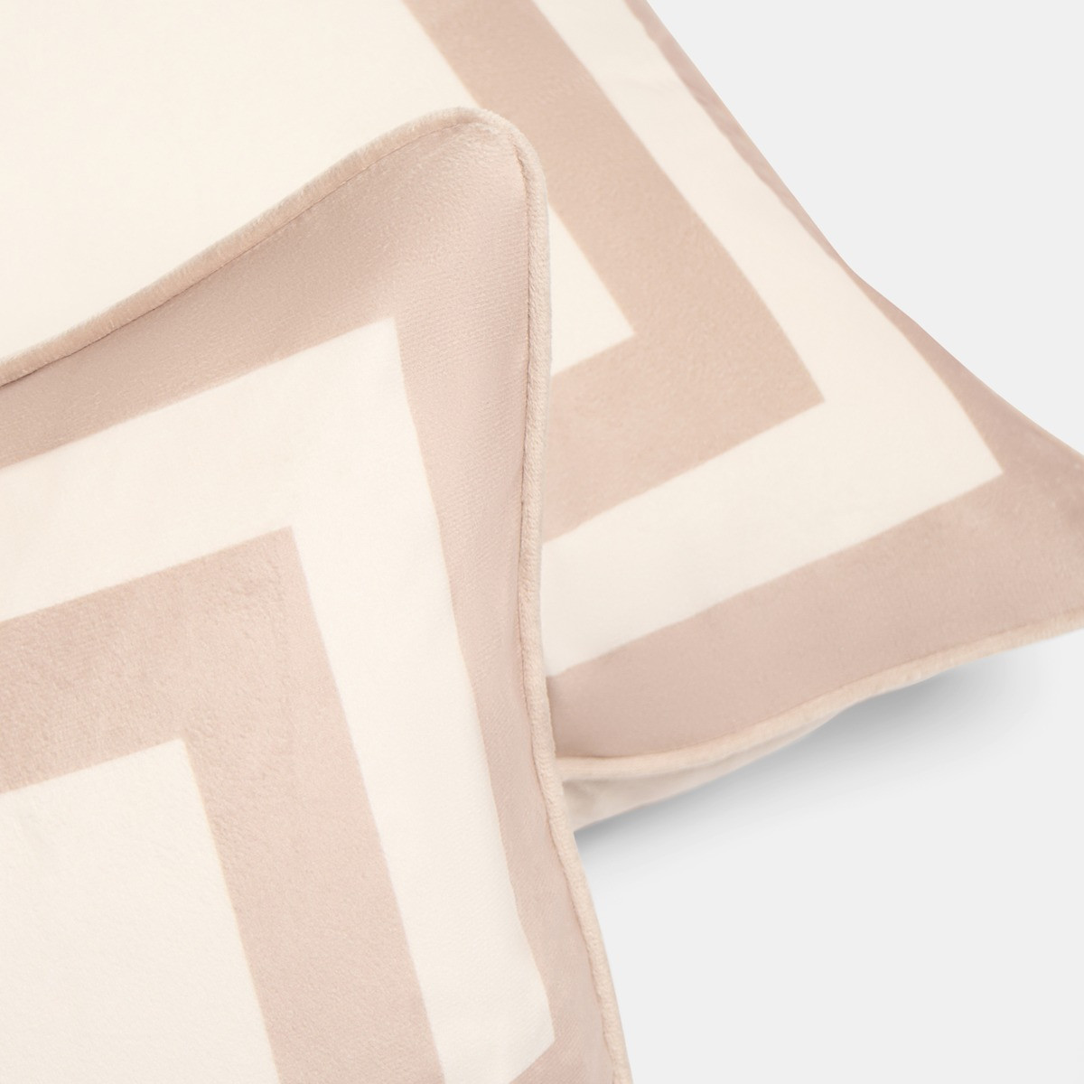 OHS 4 Pack Square Print Cushion Covers - Natural/Cream>
