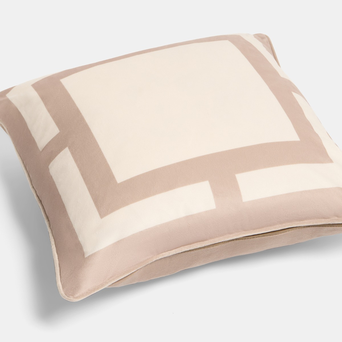 OHS 4 Pack Square Print Cushion Covers - Natural/Cream>