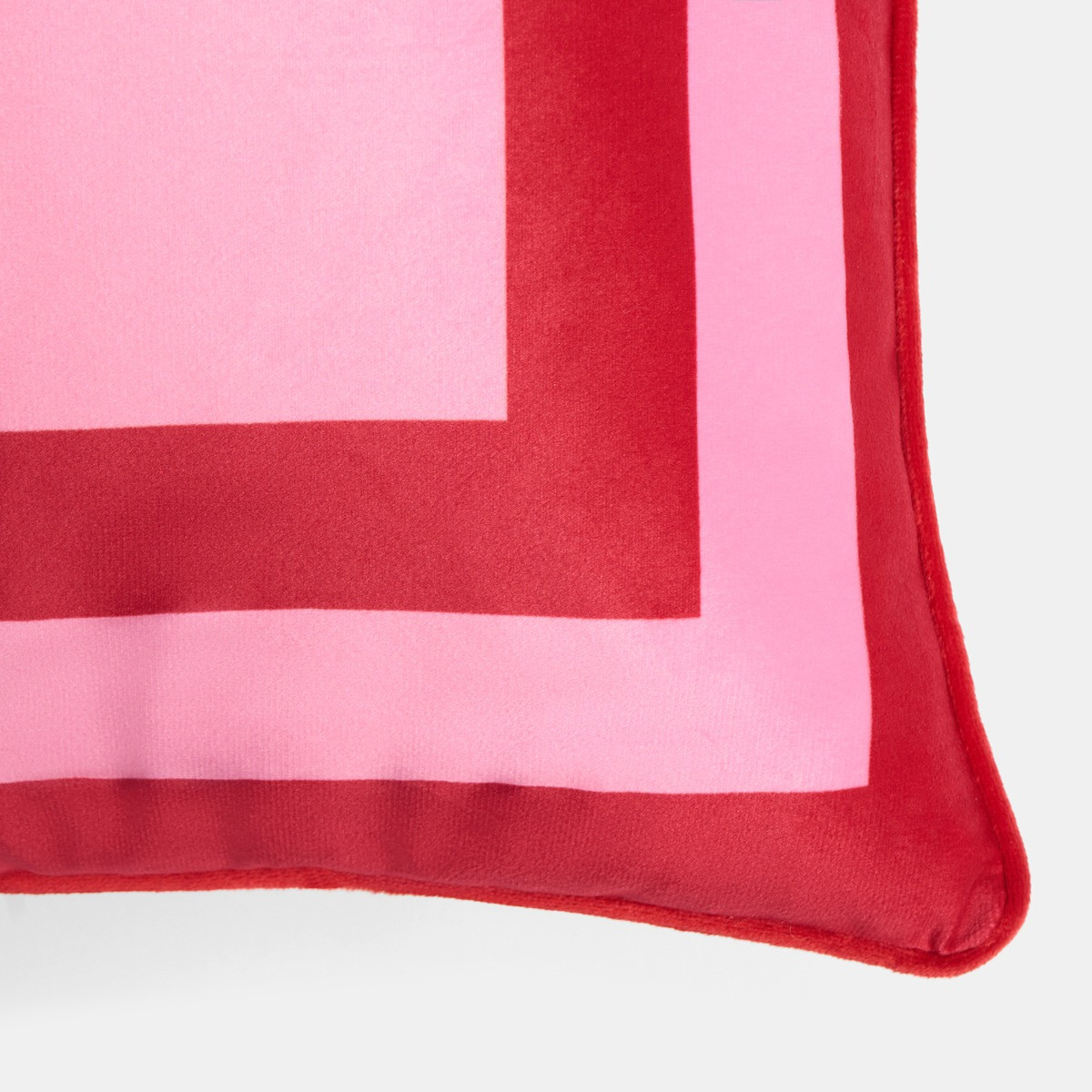 OHS Square Print Cushion Covers - Hot Pink/Red>