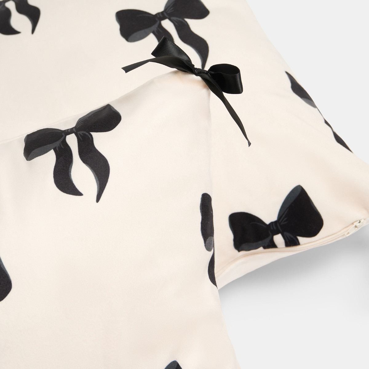 OHS Bow Print Cushion Covers - Monochrome>