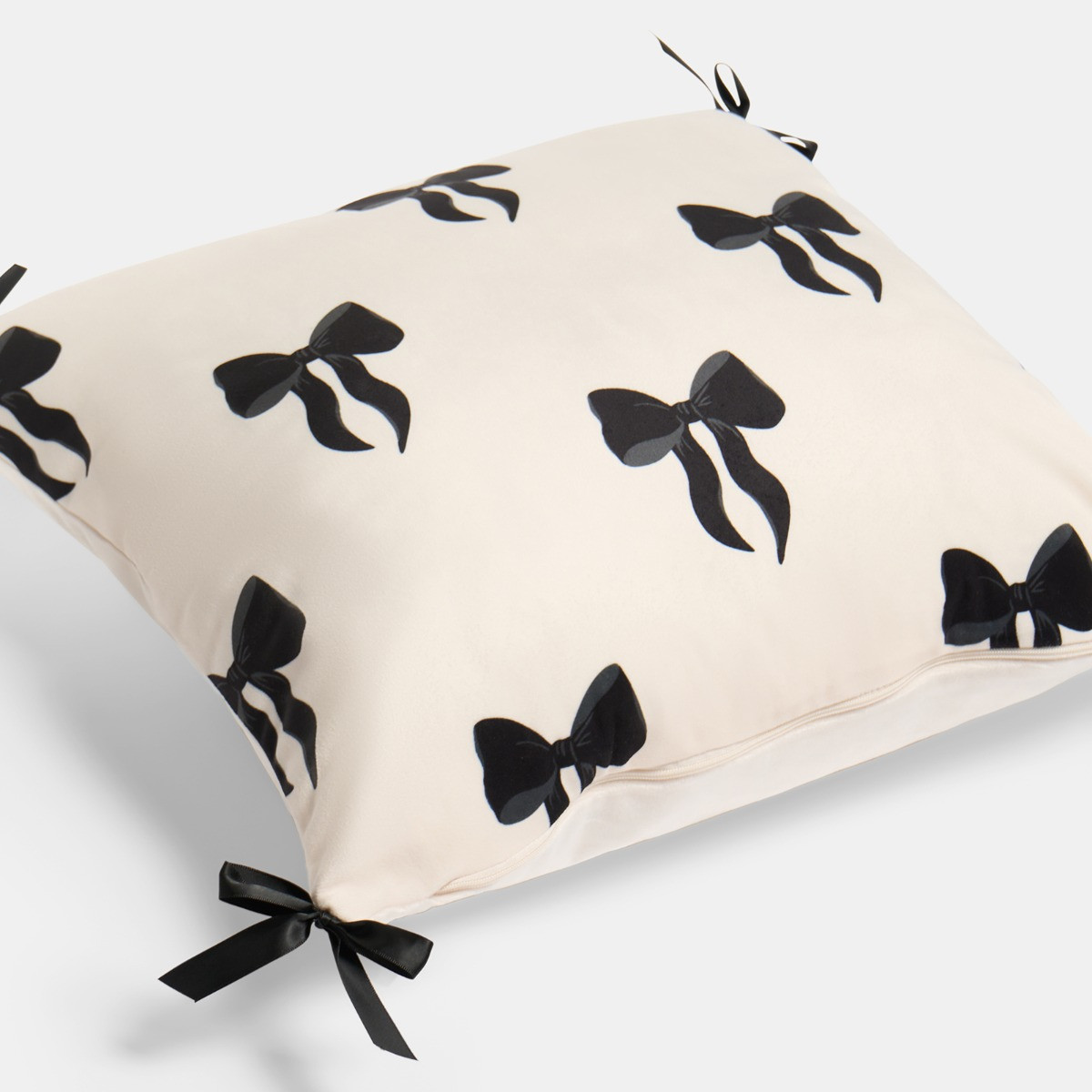 OHS Bow Print Cushion Covers - Monochrome>
