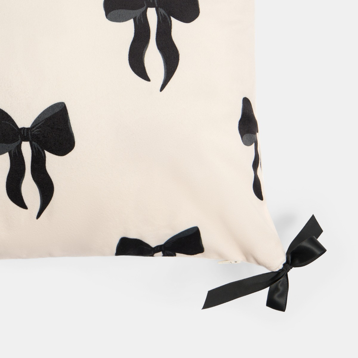 OHS Bow Print Cushion Covers - Monochrome>
