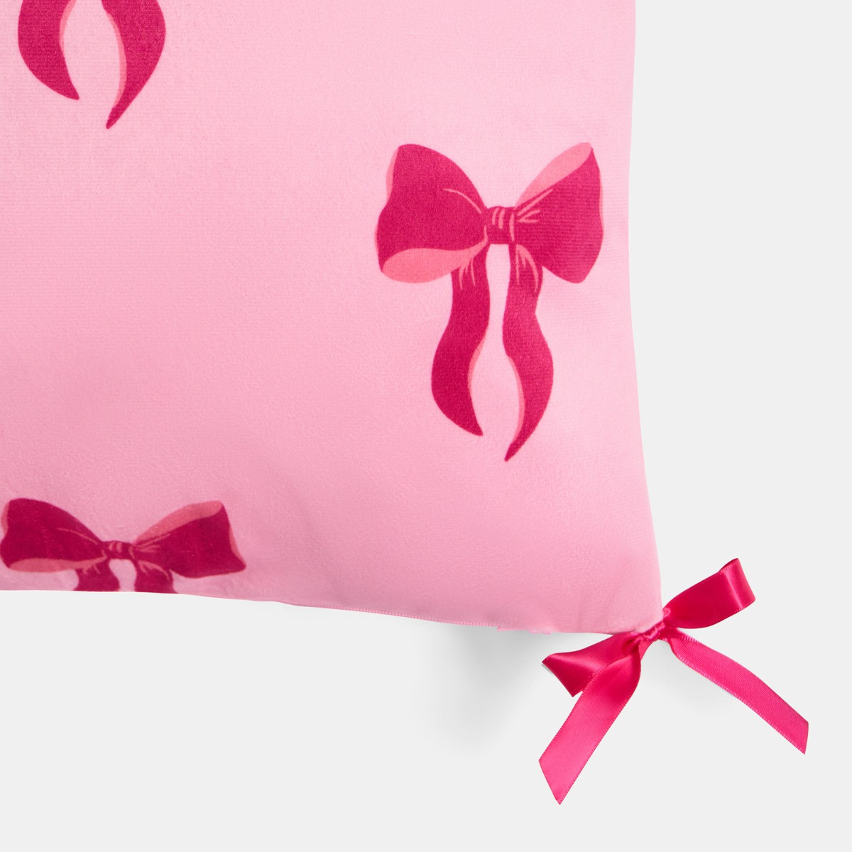 OHS Bow Print Cushion Covers - Pink>