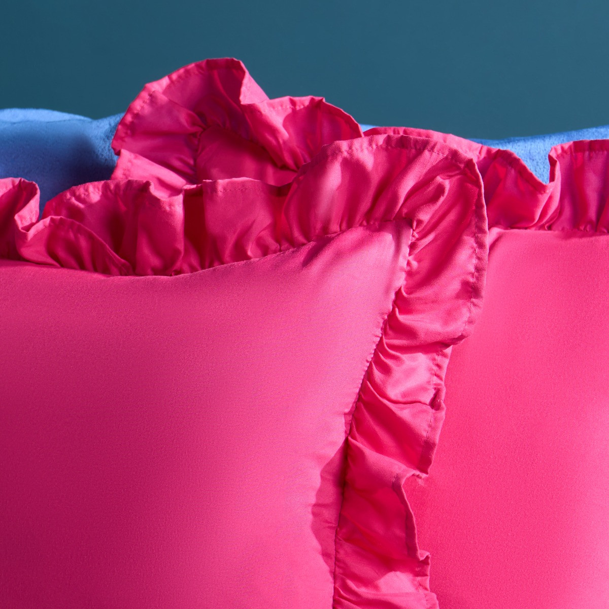 OHS Frill Cushion Covers - Hot Pink>