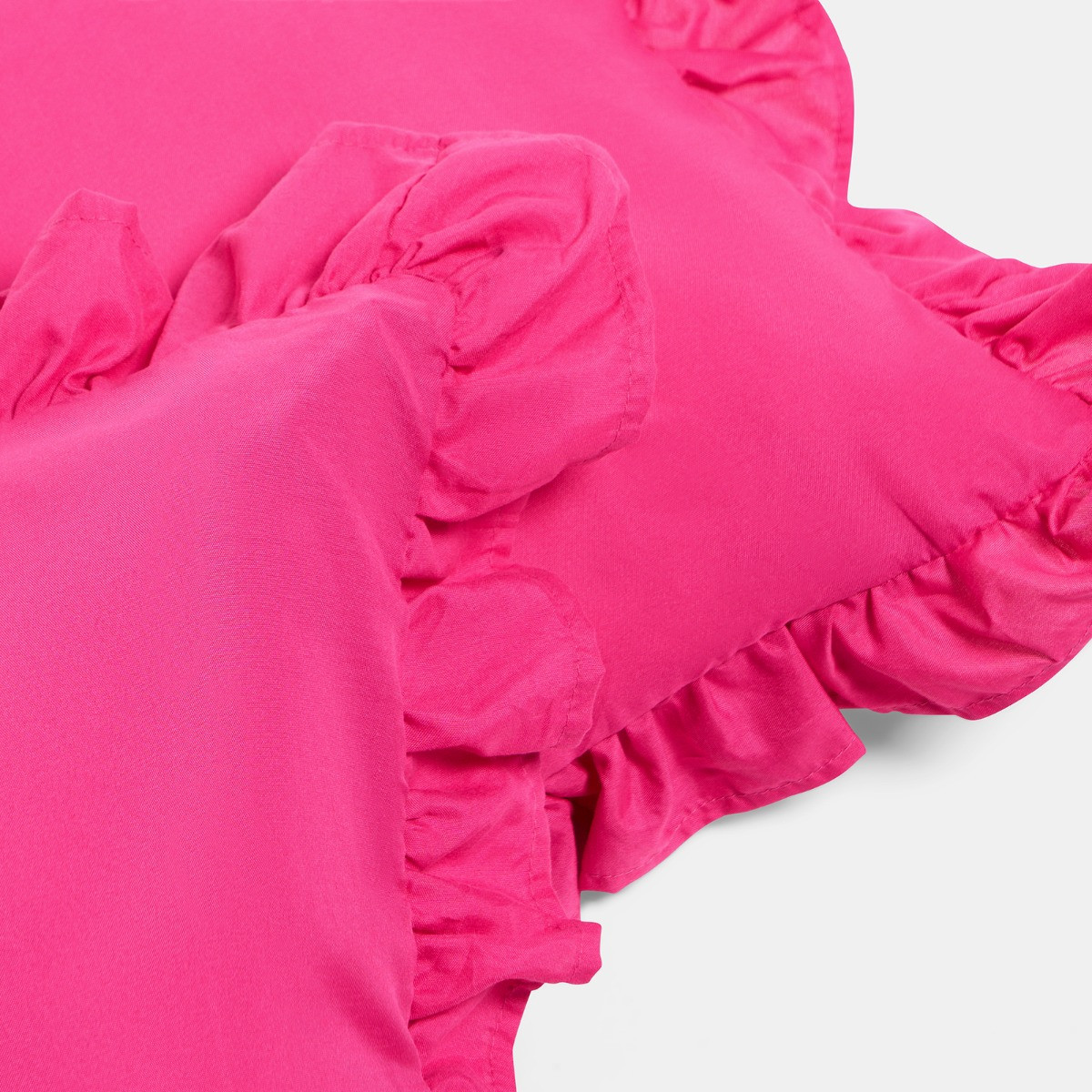 OHS 4 Pack Frill Cushion Covers - Hot Pink>