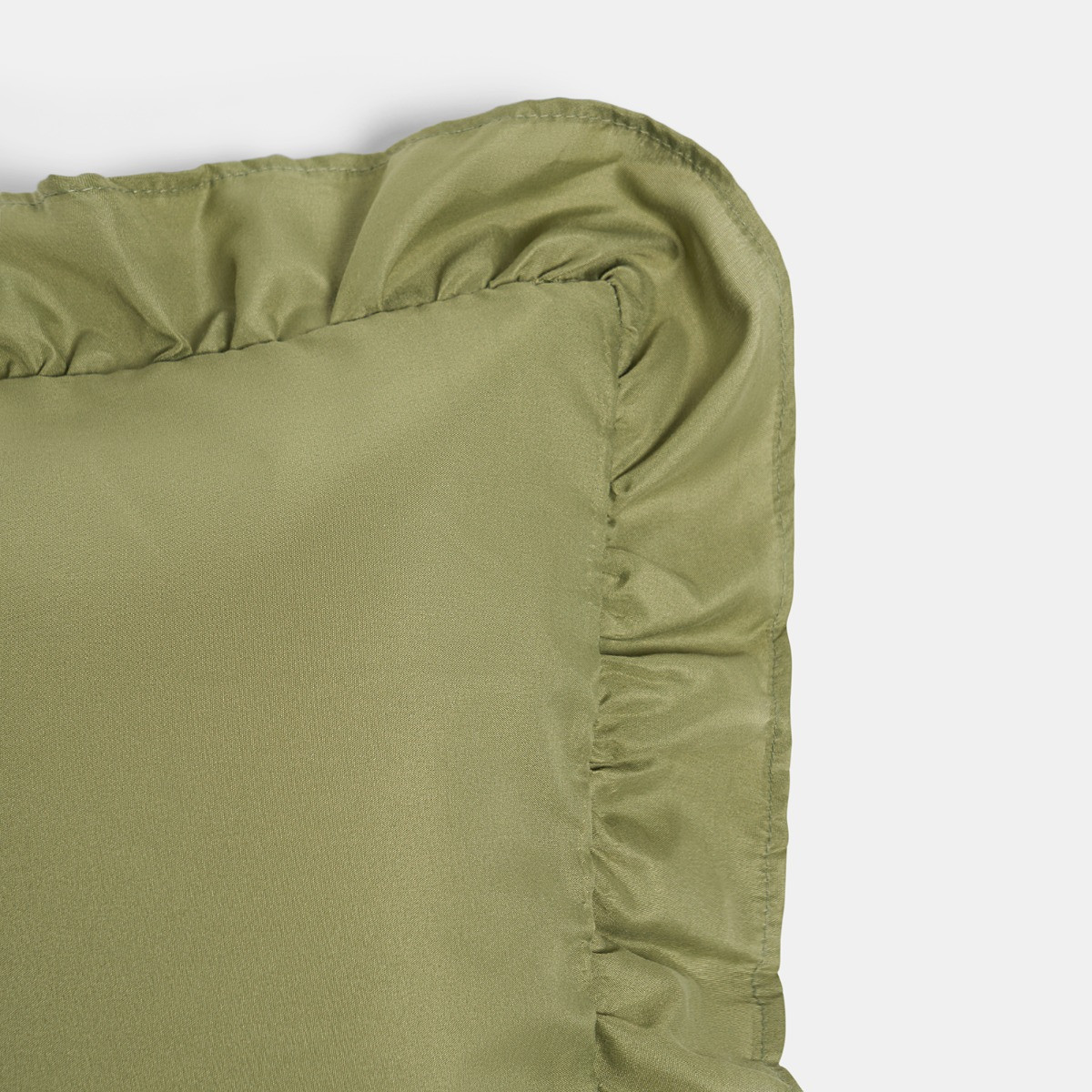 OHS 4 Pack Frill Cushion Covers - Olive>