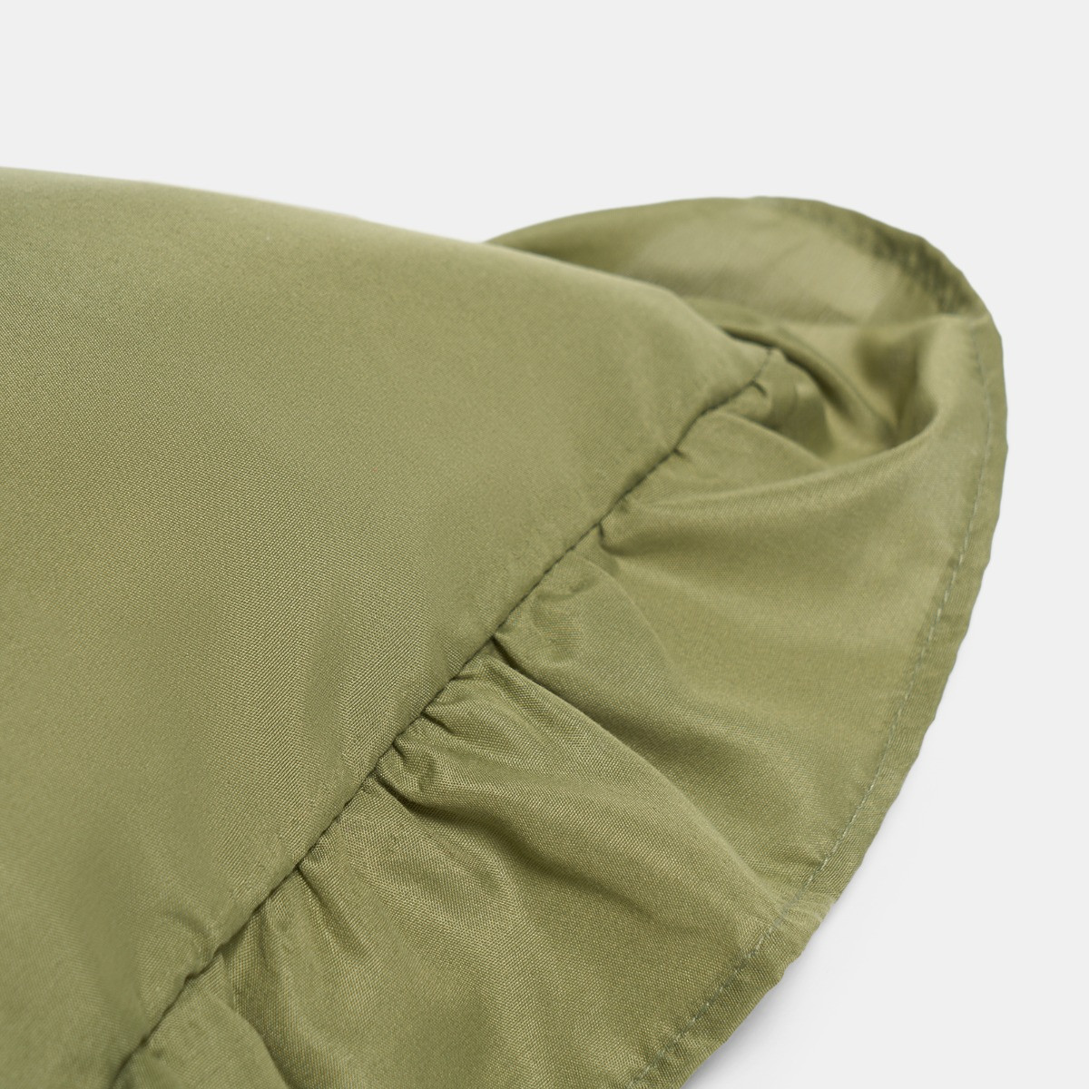 OHS Frill Cushion Covers, Olive - 45 x 45cm>