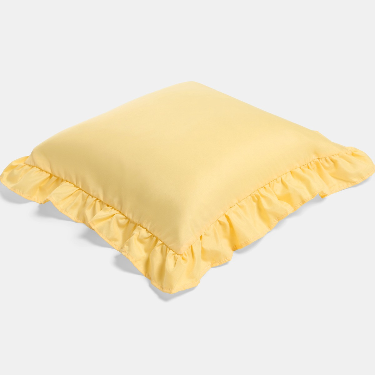 OHS Frill Cushion Covers, Lemon - 45 x 45cm>