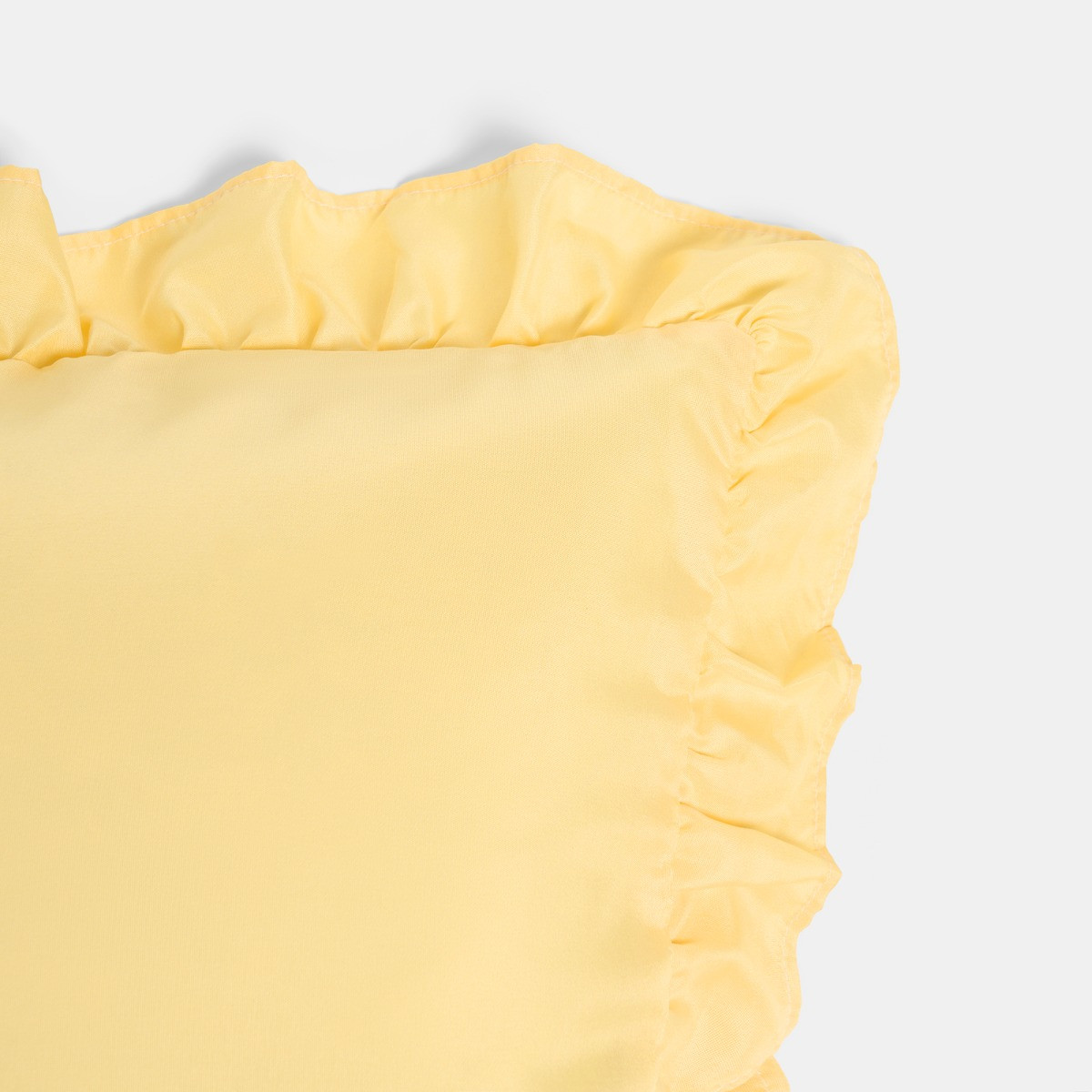 OHS Frill Cushion Covers, Lemon - 45 x 45cm>