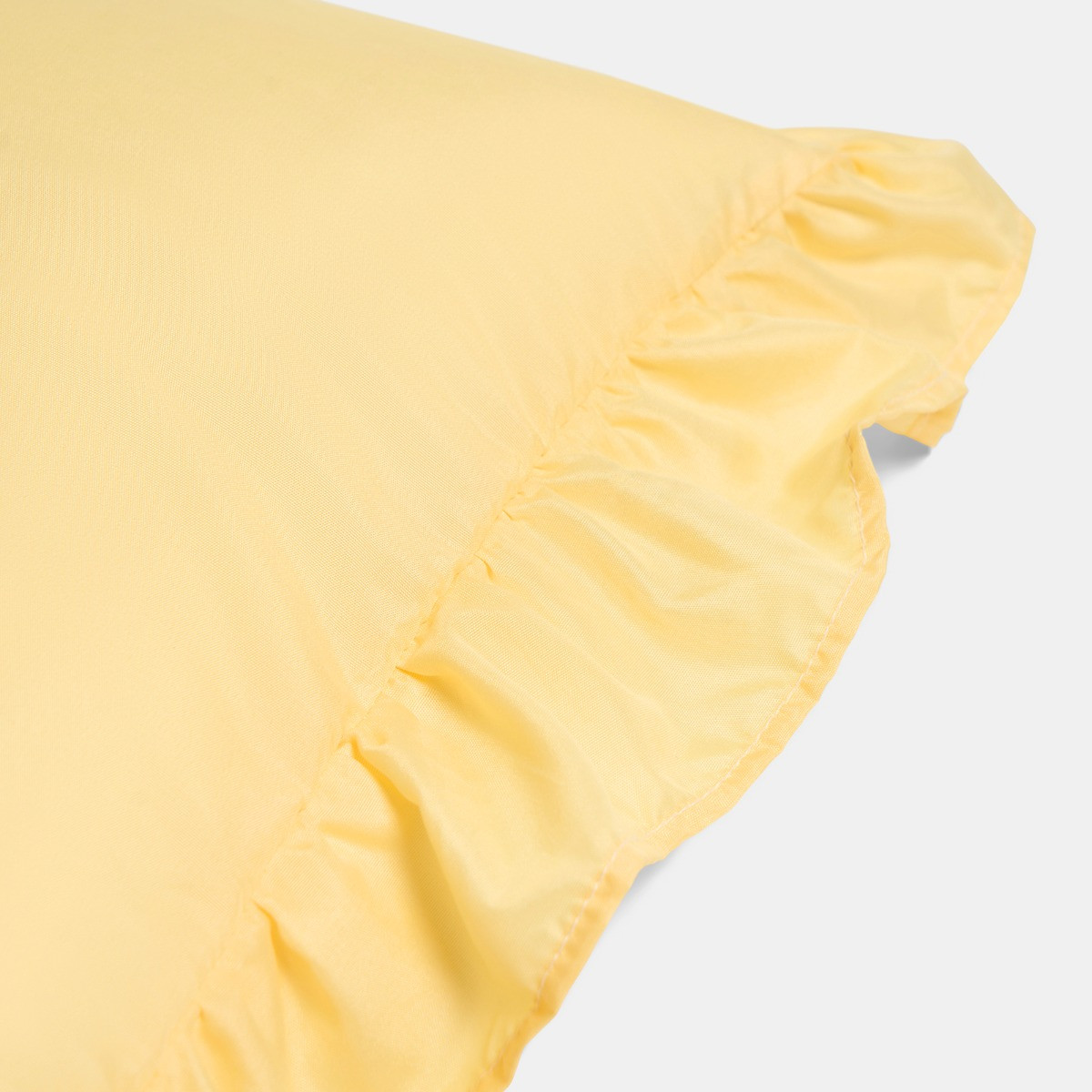 OHS Frill Cushion Covers, Lemon - 45 x 45cm>