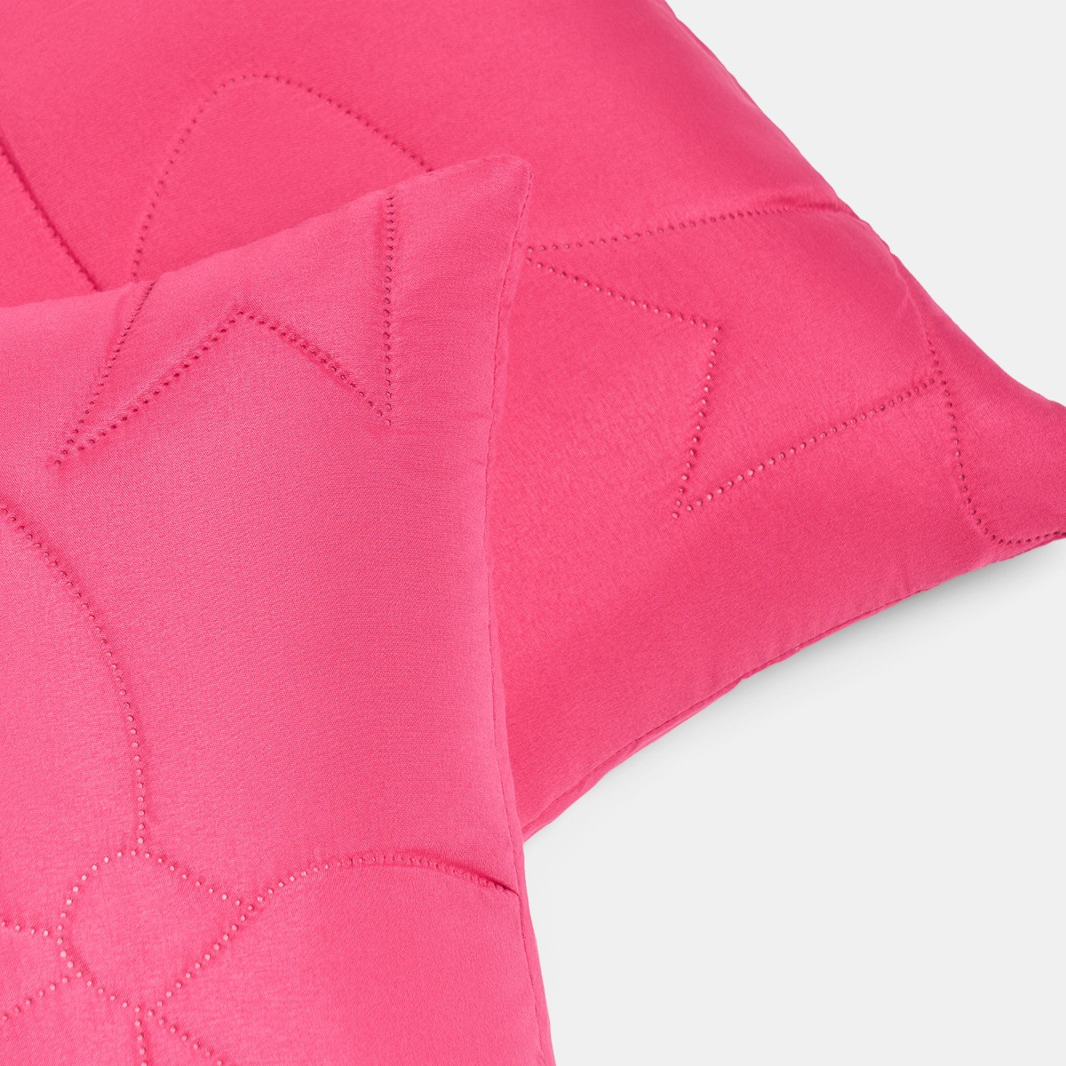 OHS Bow Print Quilted Cushion Covers - Hot Pink>