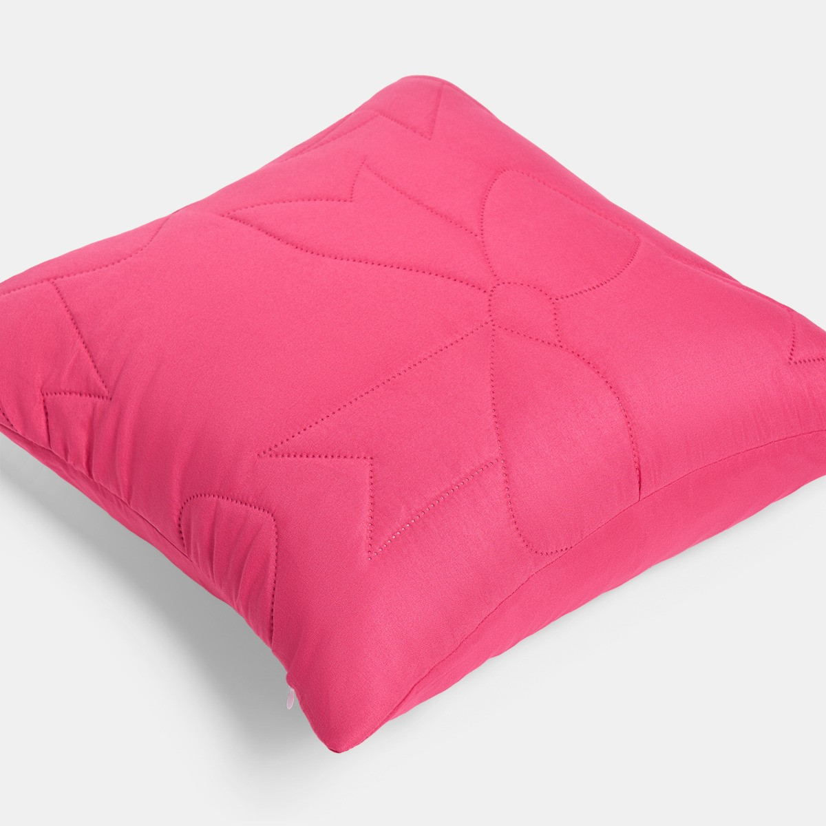 OHS Bow Print Quilted Cushion Covers - Hot Pink>