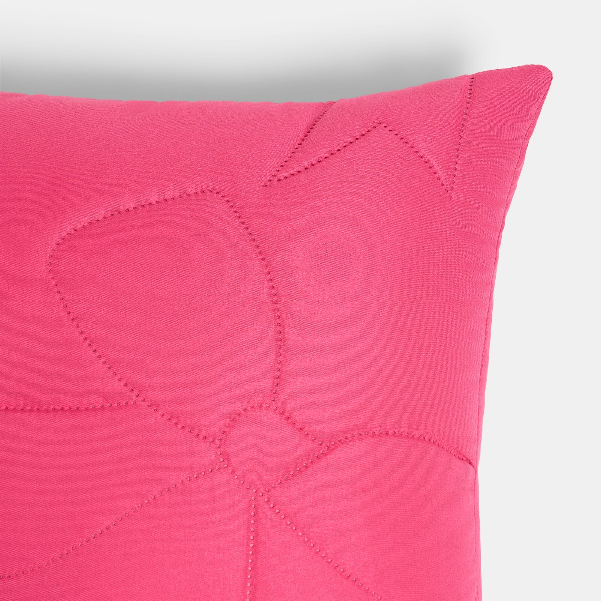 OHS Bow Print Quilted Cushion Covers - Hot Pink>
