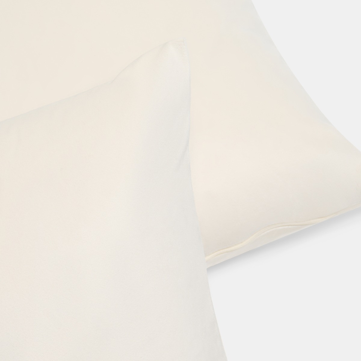 OHS Matte Velvet Cushion Covers, Cream - 45 x 45cm>