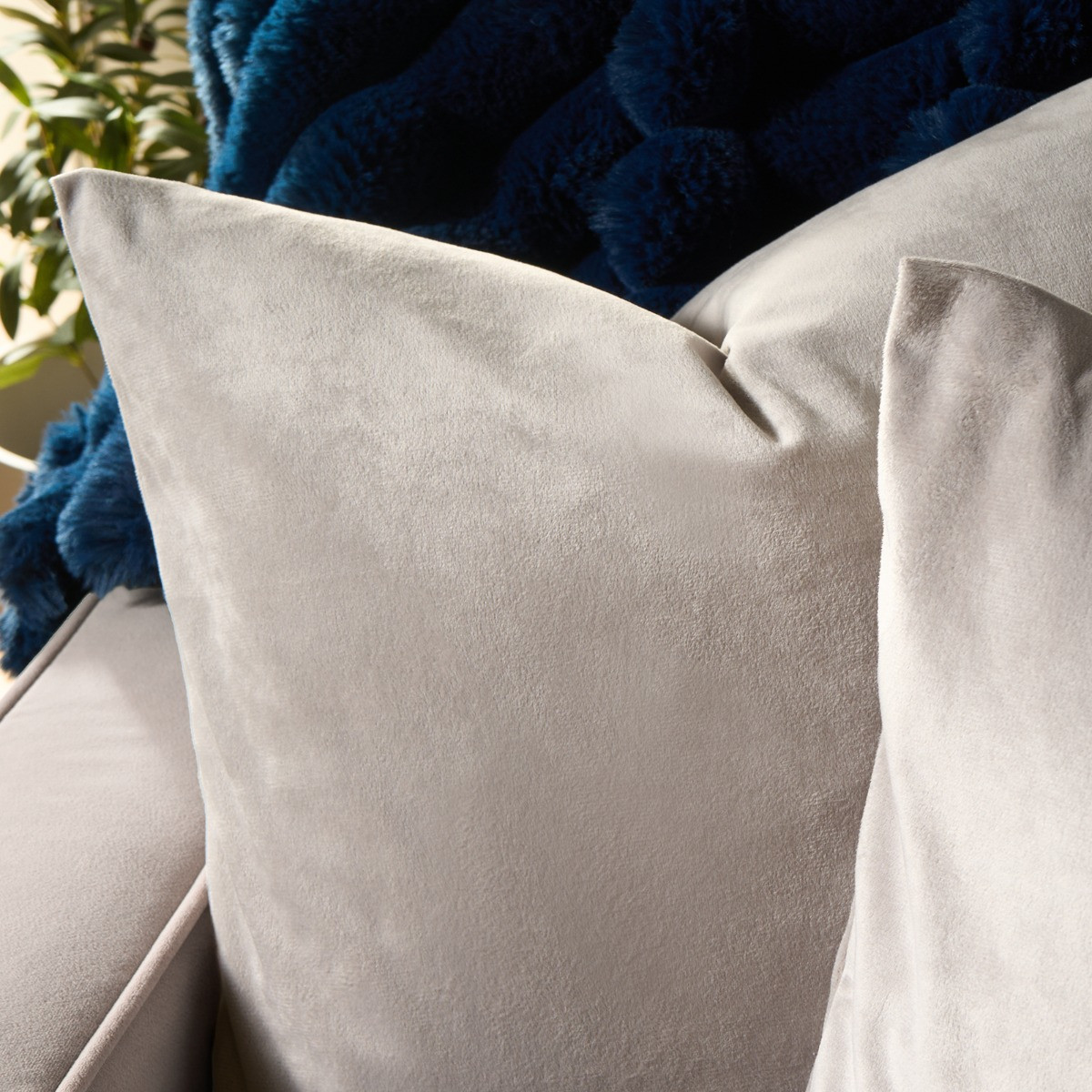 OHS Matte Velvet Cushion Covers - Grey>