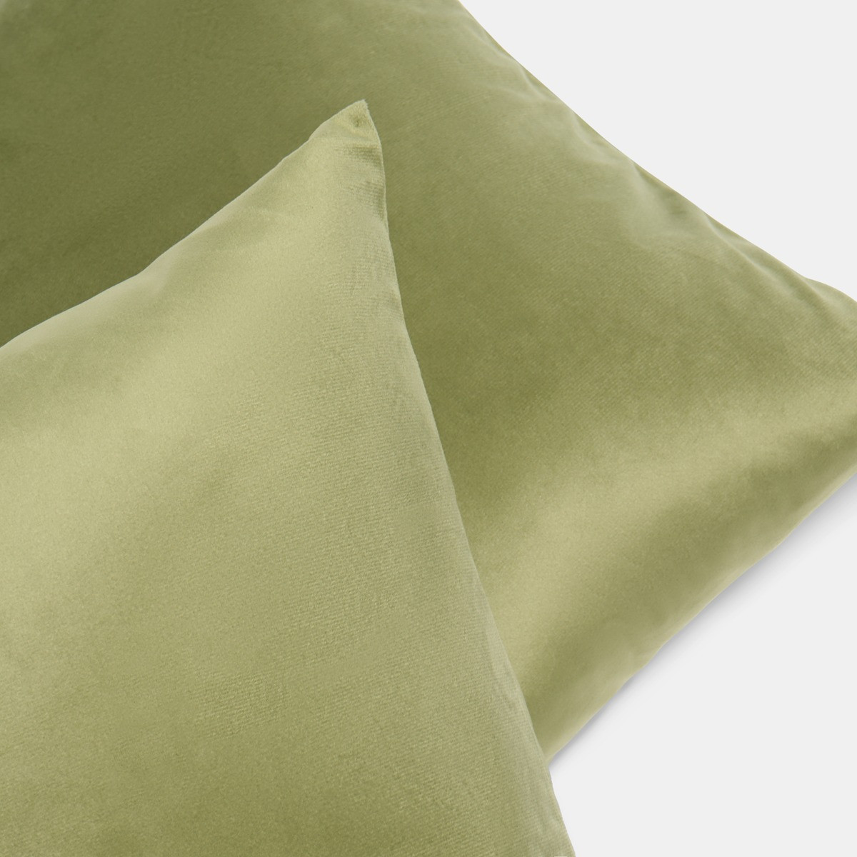 OHS 4 Pack Matte Velvet Cushion Covers with Cushion - Olive>