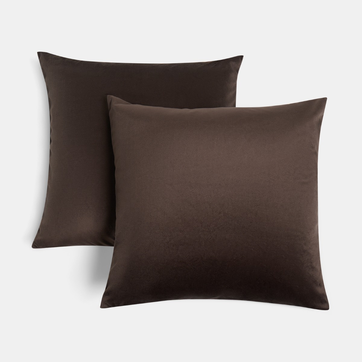 OHS 4 Pack Matte Velvet Cushion Covers - Brown>