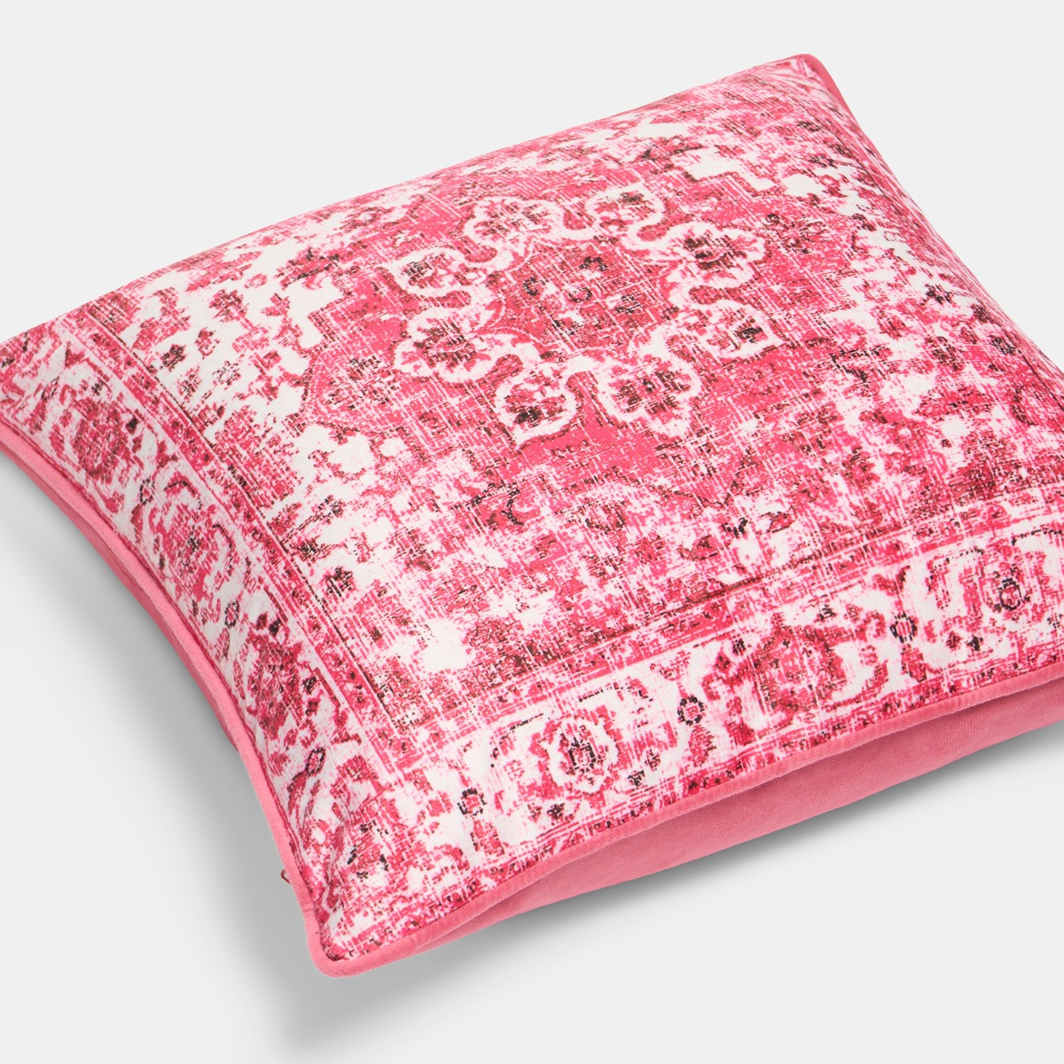 OHS Vintage Printed Cushion Covers, Hot Pink - 45 x 45cm>
