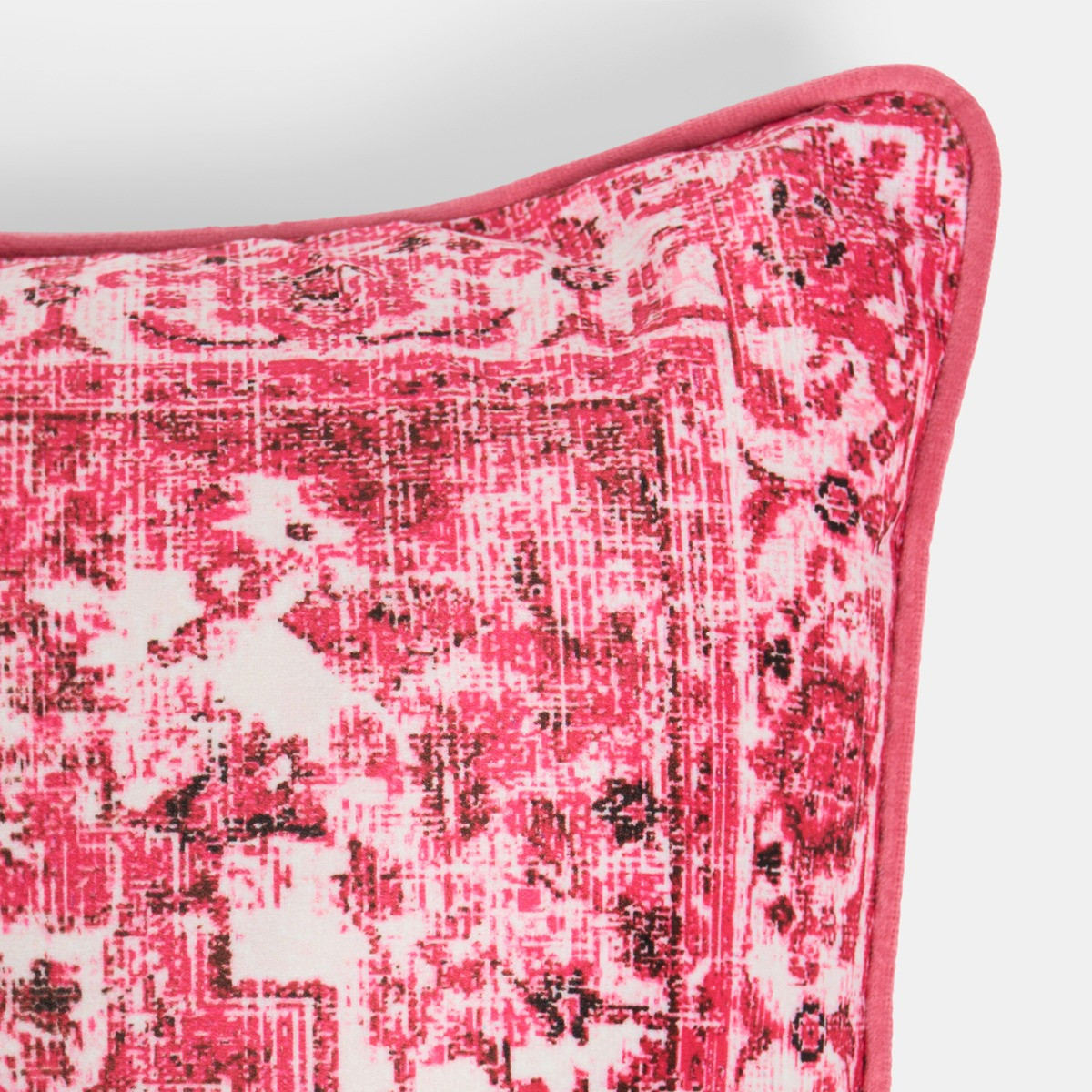 OHS Vintage Printed Cushion Covers, Hot Pink - 45 x 45cm>