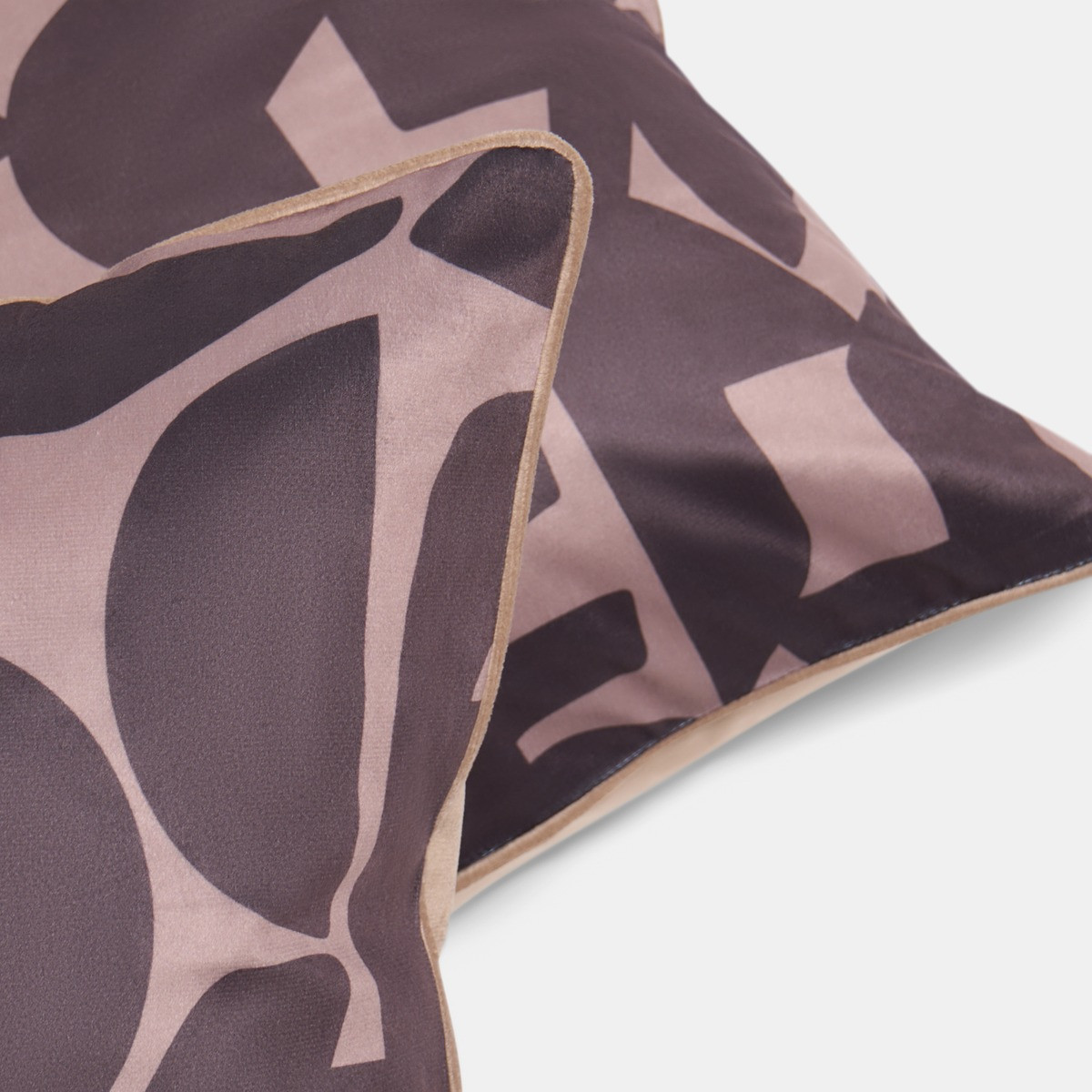 OHS Abstract Print Cushion Covers, Brown - 45 x 45cm>