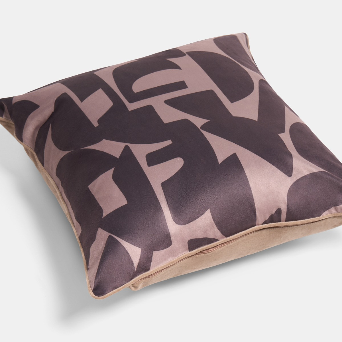 OHS Abstract Print Cushion Covers, Brown - 45 x 45cm>