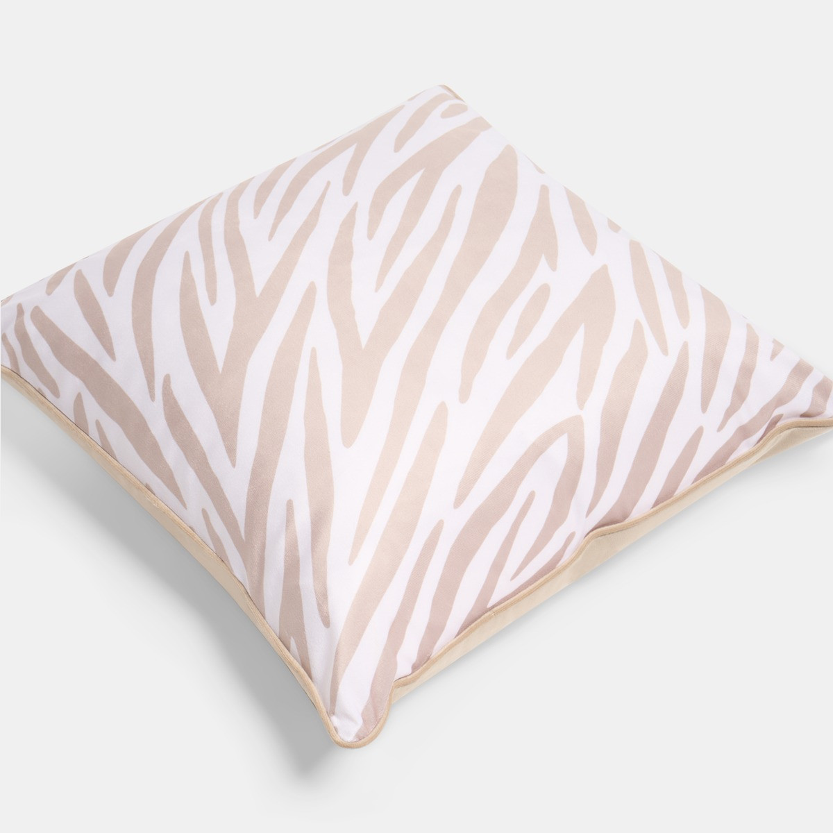 OHS Zebra Print Cushion Covers, Natural - 45 x 45cm>