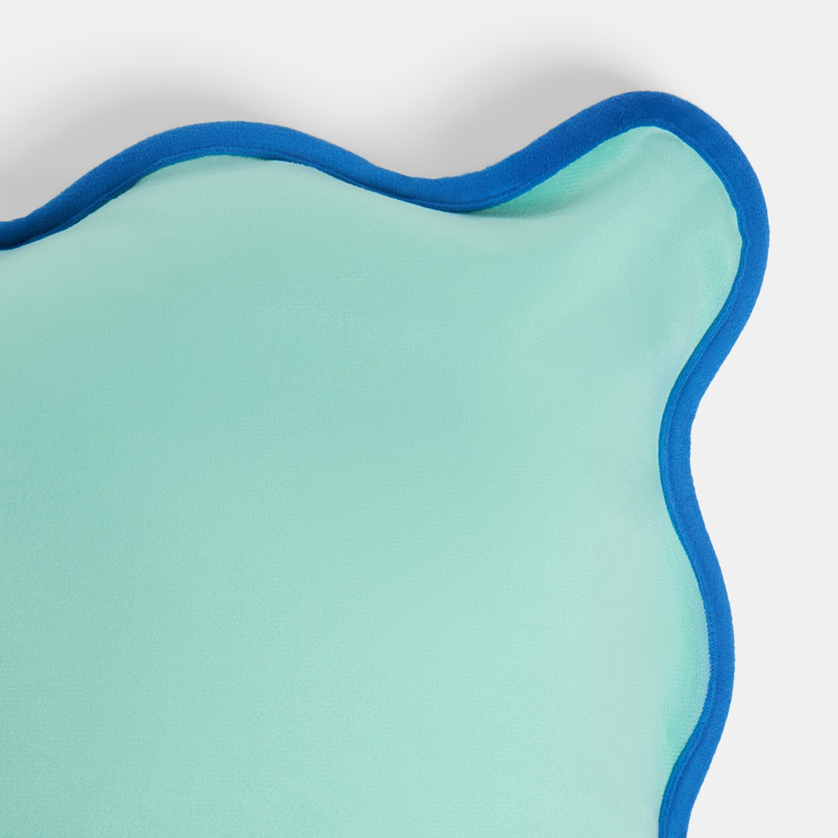 OHS Matte Velvet Scallop Edge Cushion Covers - Teal/Blue>