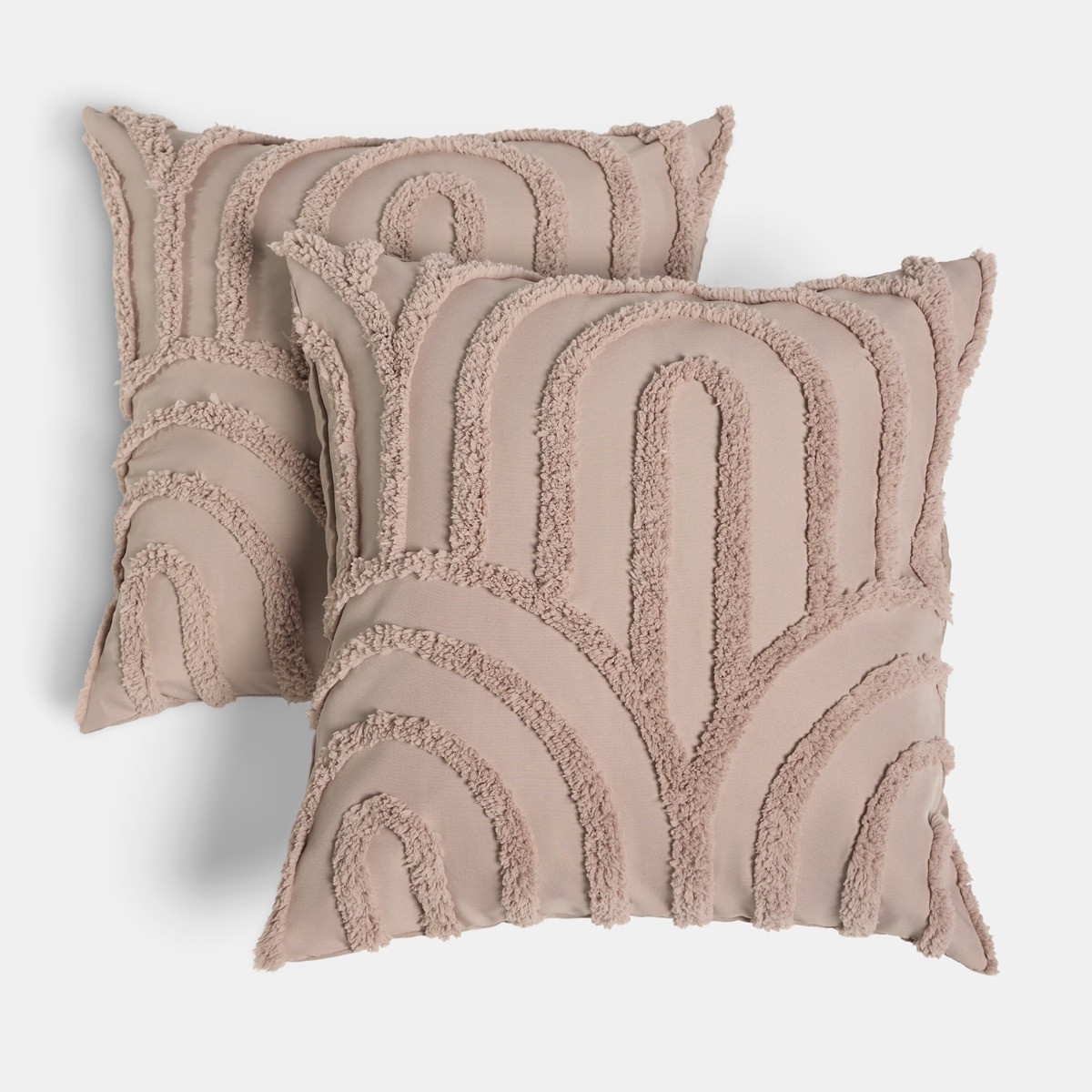 OHS Tufted Arches Cushion Covers, Natural - 45 x 45cm>