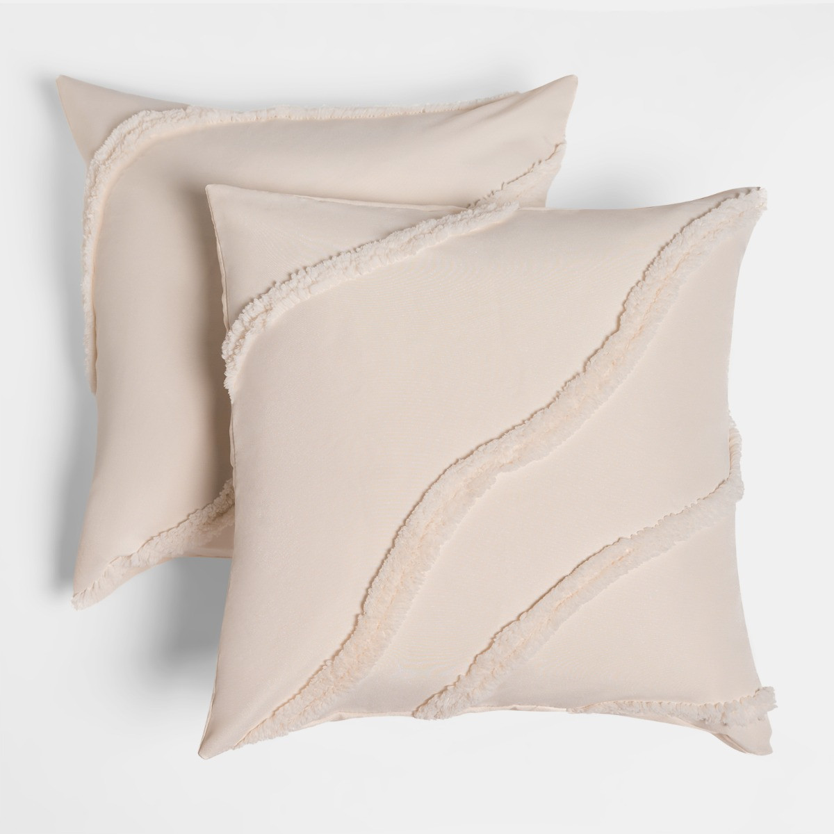 OHS Tufted Contour Cushion Covers - Ivory>